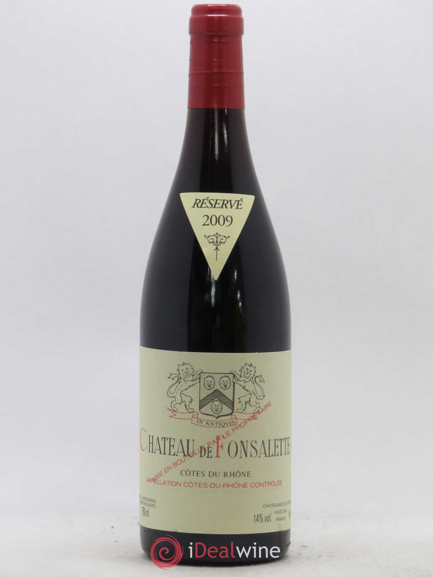 Côtes-du-Rhône Château de Fonsalette Emmanuel Reynaud 2009 - Lot de 1 bouteille - 0