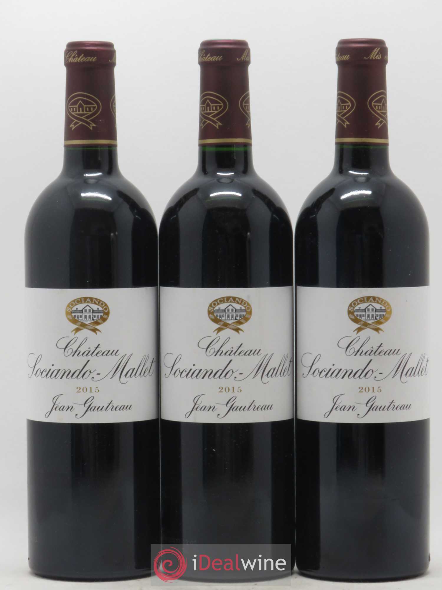 Château Sociando Mallet 2015 - Lot de 3 bouteilles - 0