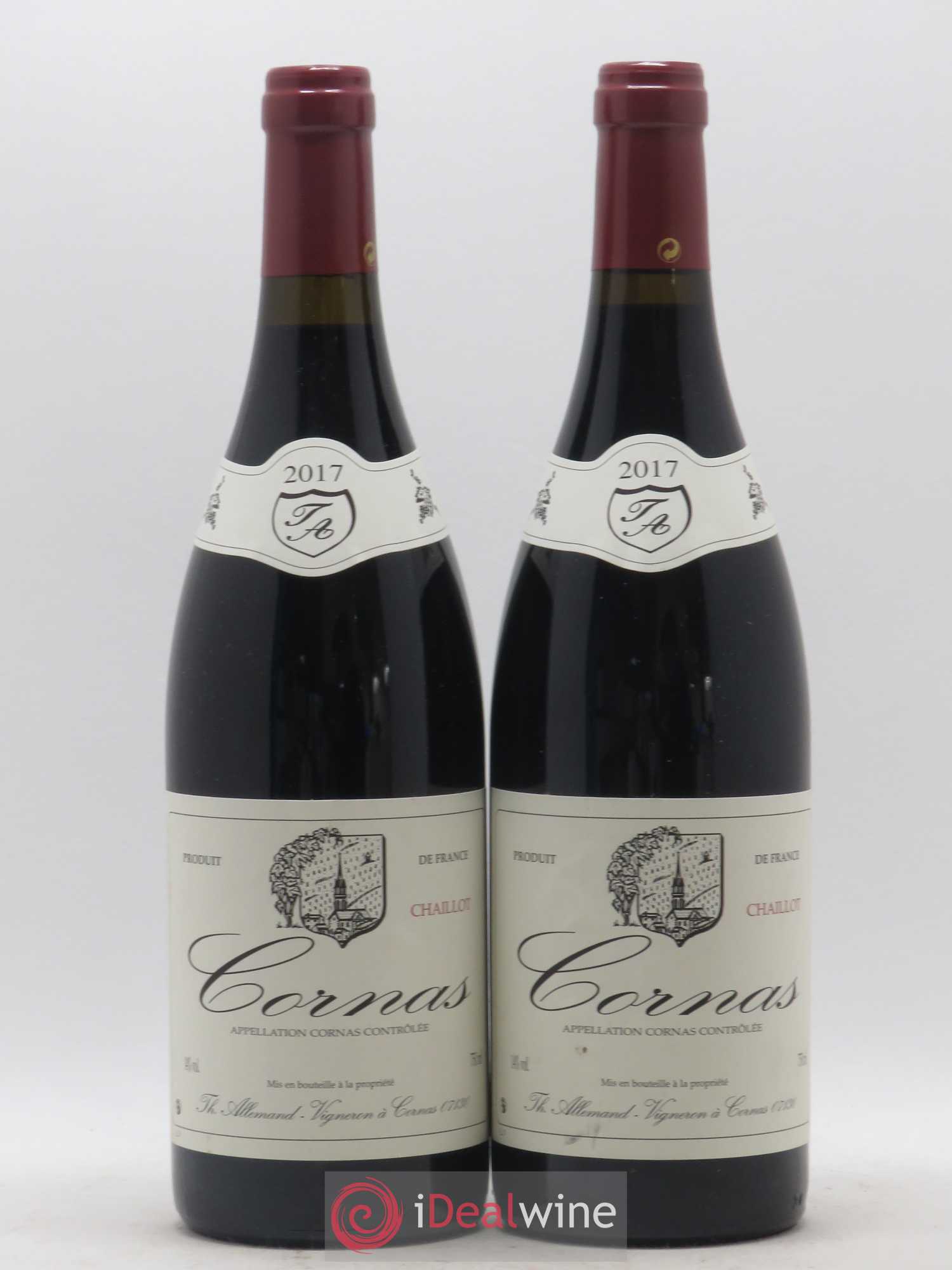 Cornas Chaillot Thierry Allemand 2017 - Lot de 2 bouteilles - 0