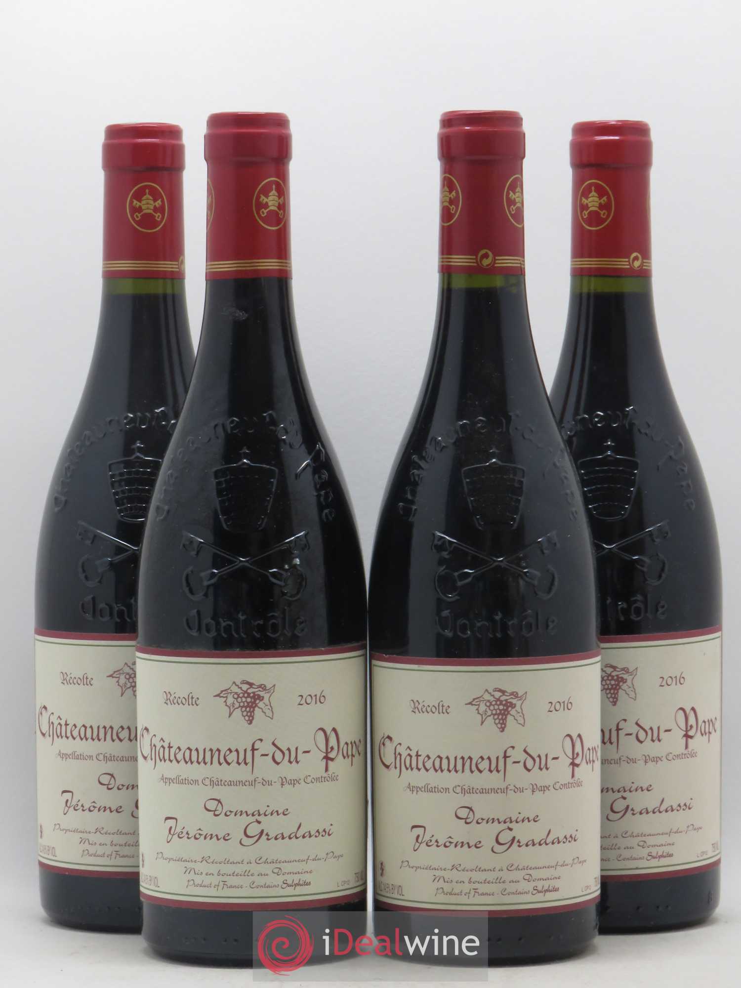 Châteauneuf-du-Pape Domaine Jerome Grassadi 2016 - Posten von 4 Flaschen - 0