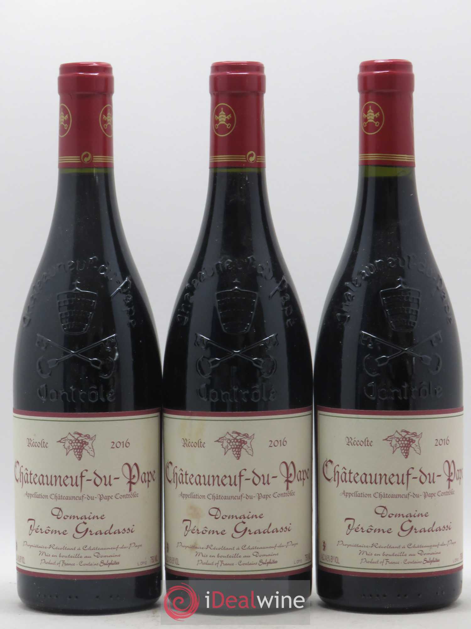 Châteauneuf-du-Pape Domaine Jerome Grassadi 2016 - Posten von 3 Flaschen - 0