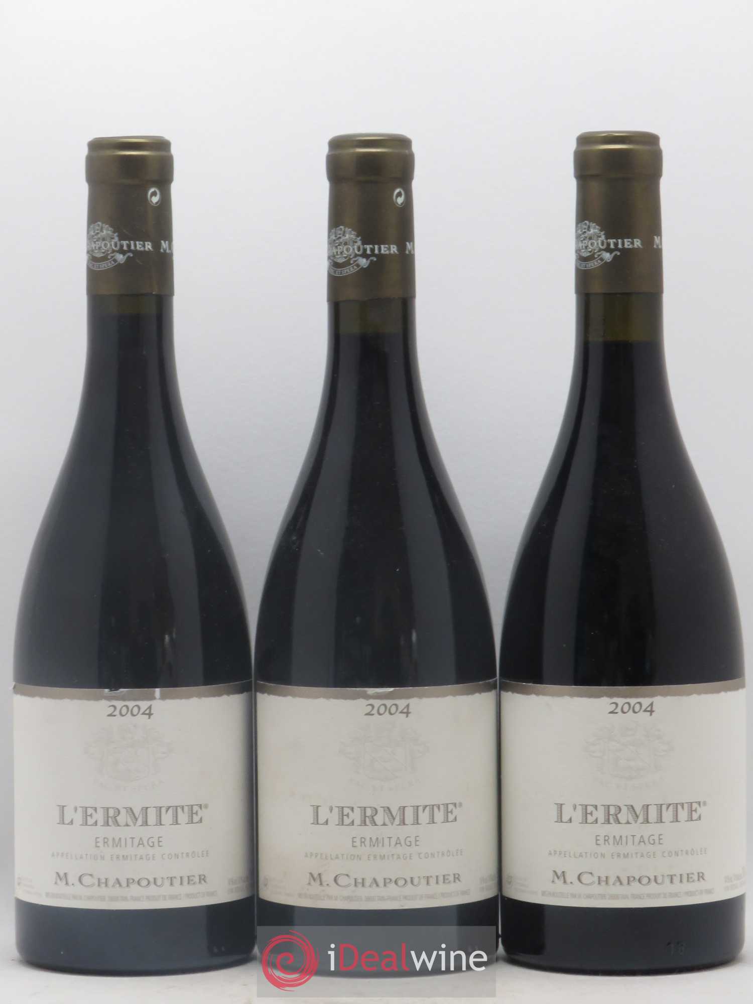 Hermitage Ermitage l'Ermite Chapoutier 2004 - Lot de 3 bouteilles - 0
