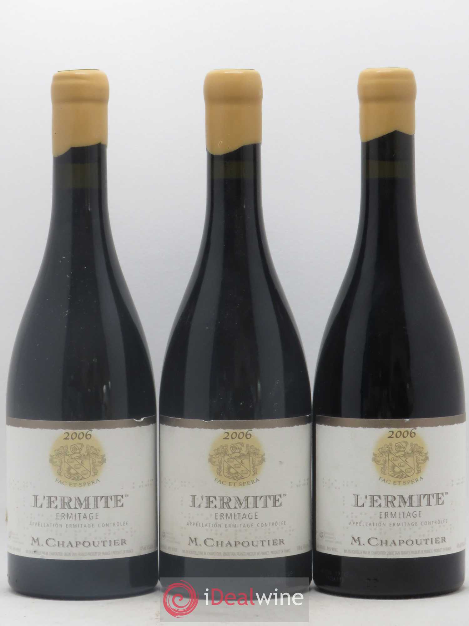 Hermitage Ermitage l'Ermite Chapoutier 2006 - Lot de 3 bouteilles - 0