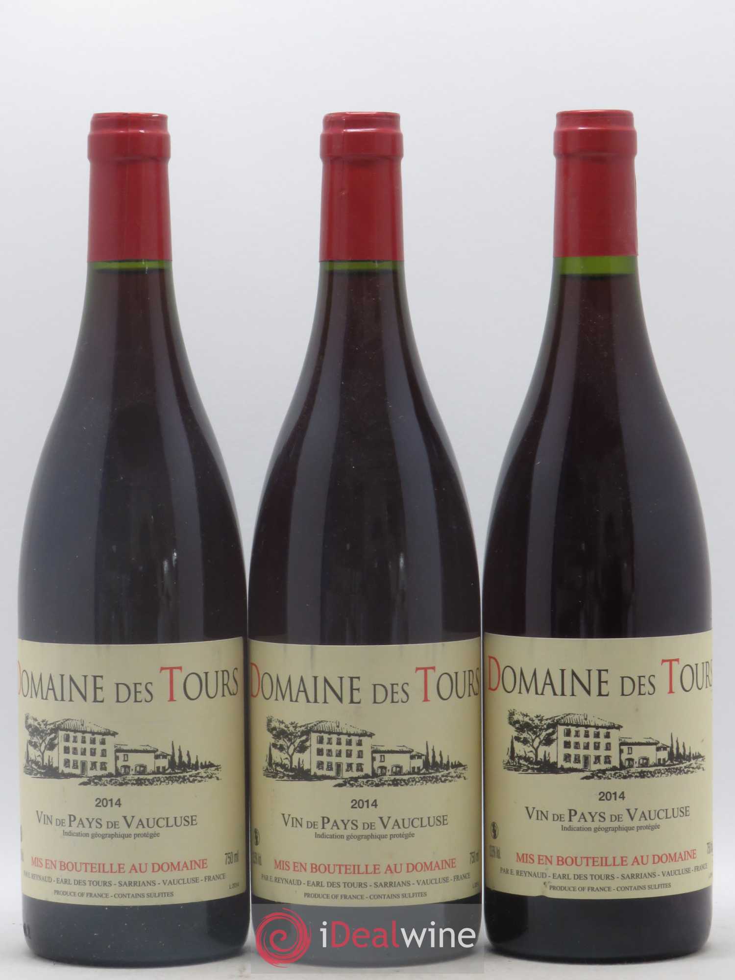 Vaucluse (Vin de Pays de Vaucluse) Domaine des Tours Emmanuel Reynaud 2014 - Lot de 3 bouteilles - 0