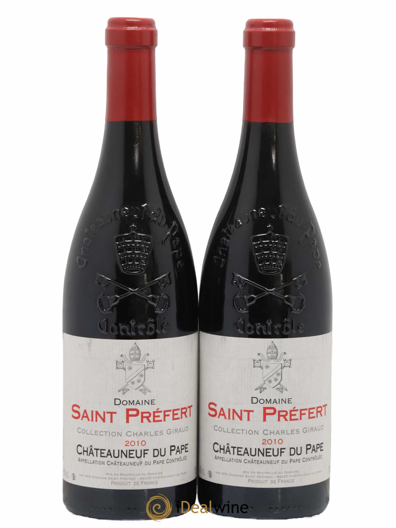 Châteauneuf-du-Pape Collection Charles Giraud Domaine Saint-Préfert 2010 - Lot de 2 bouteilles - 0
