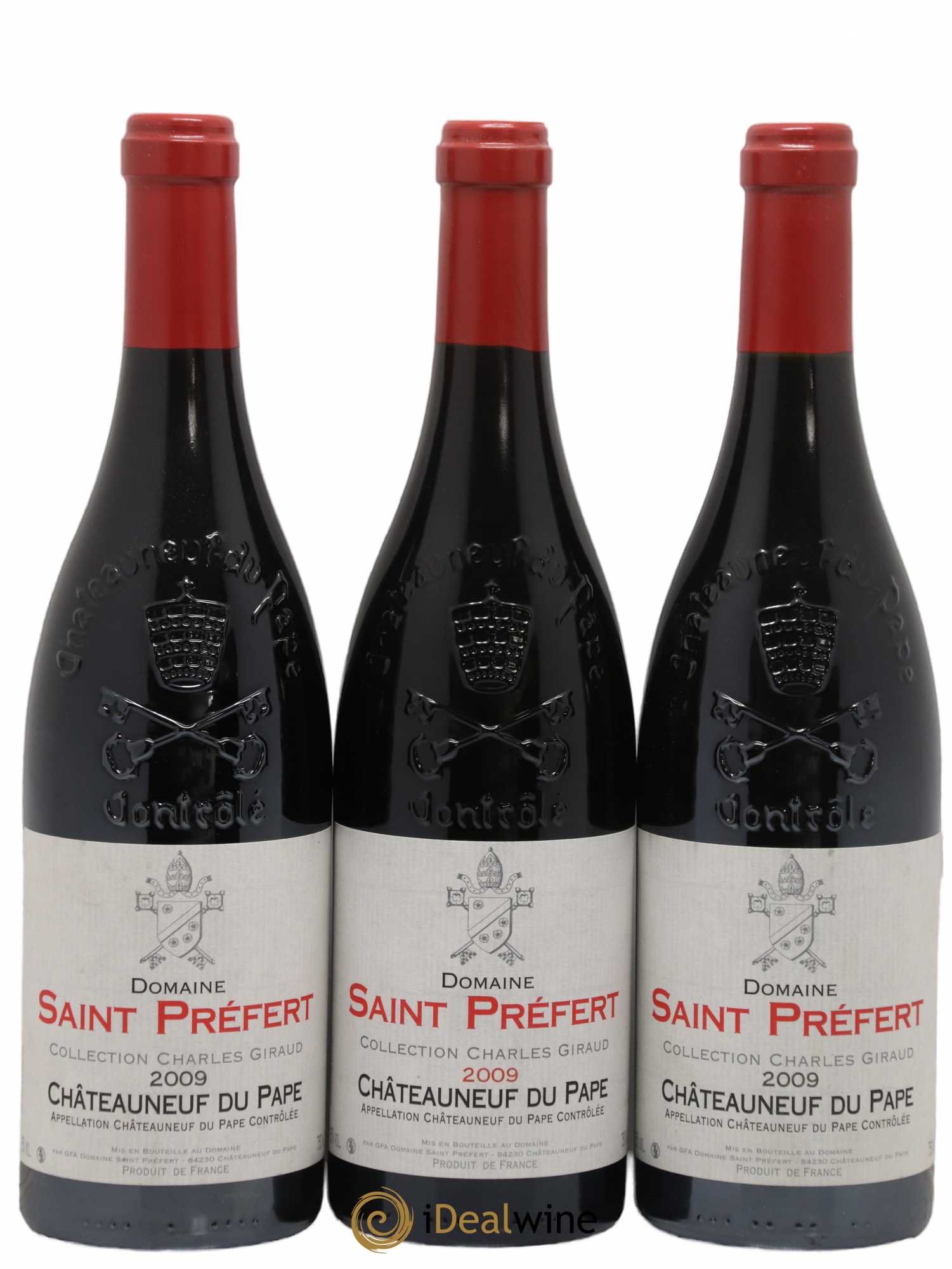 Châteauneuf-du-Pape Collection Charles Giraud Domaine Saint-Préfert 2009 - Lot de 3 bouteilles - 0