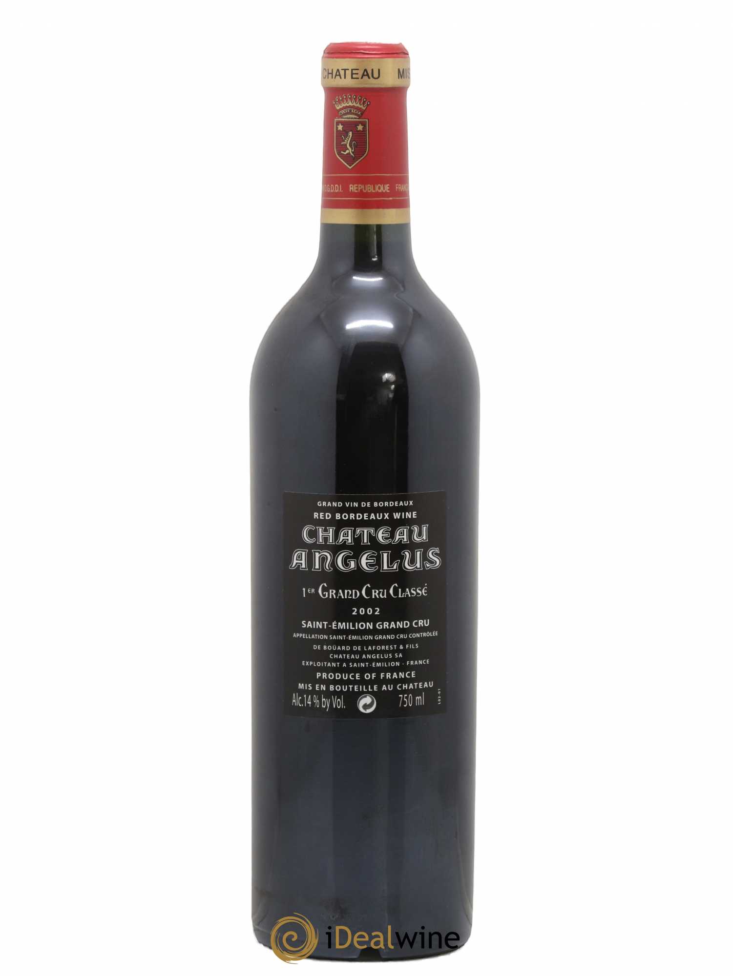 Château Angélus 1er Grand Cru Classé A 2002 - Lot de 1 bouteille - 1
