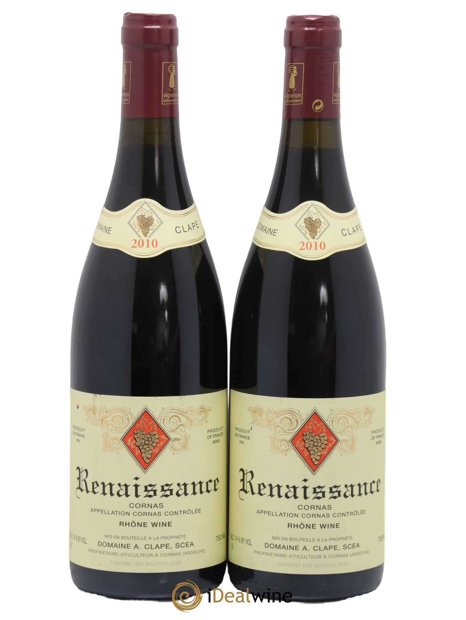 Cornas Renaissance Auguste Clape 2010 - Posten von 2 Flaschen - 0