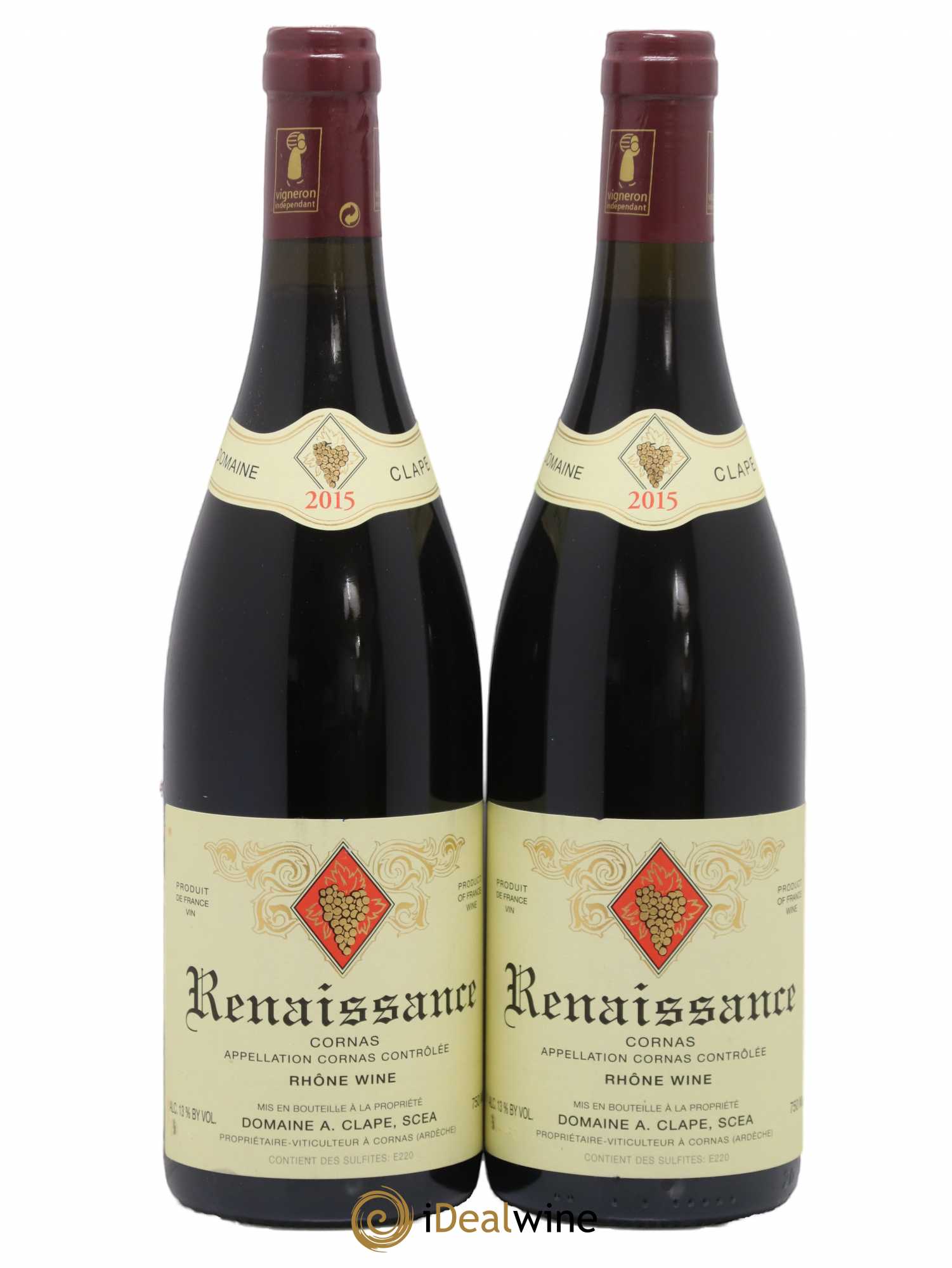 Cornas Renaissance Auguste Clape 2015 - Posten von 2 Flaschen - 0