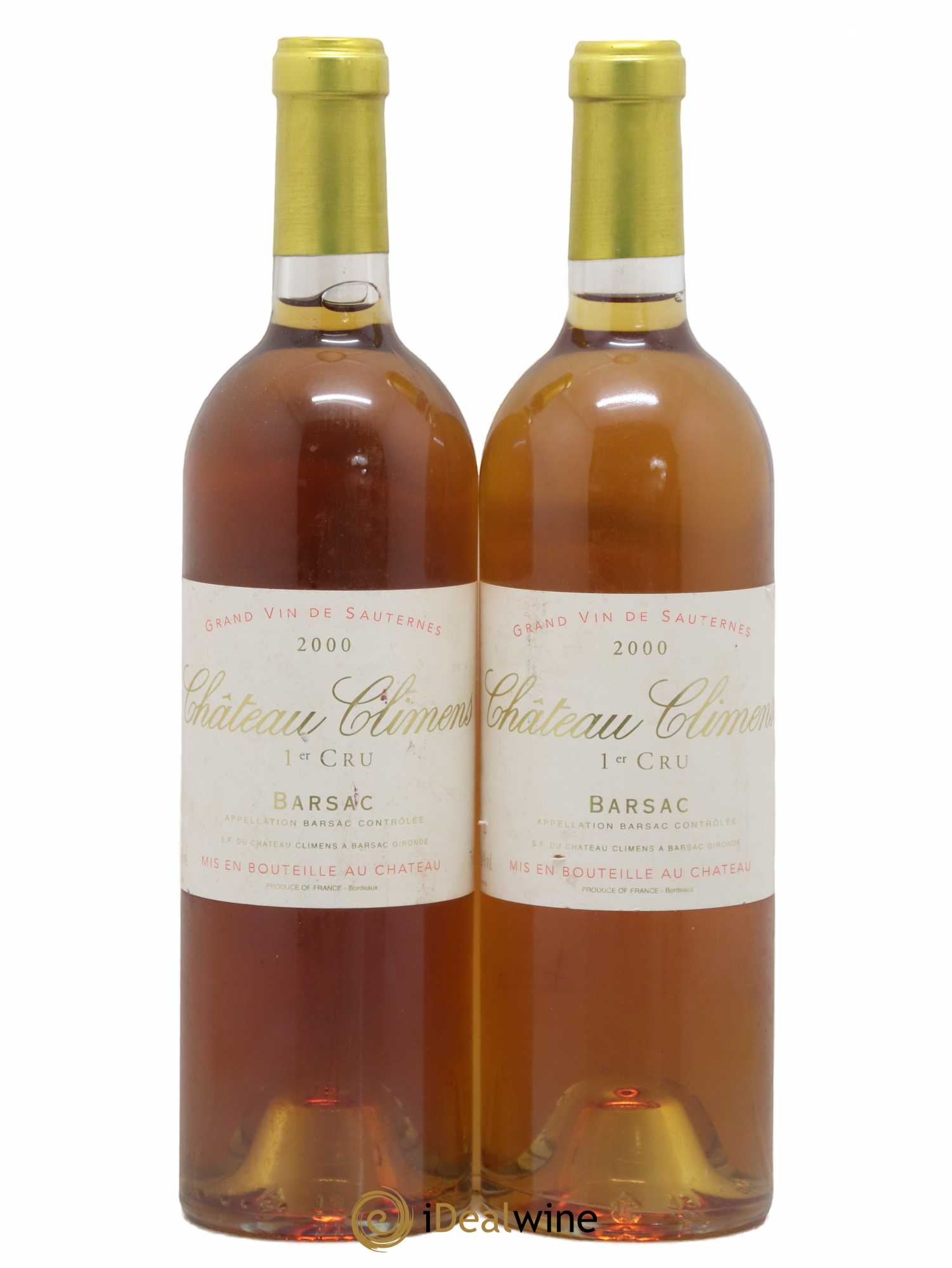 Château Climens 1er Grand Cru Classé 2000 - Lotto di 2 bottiglie - 0
