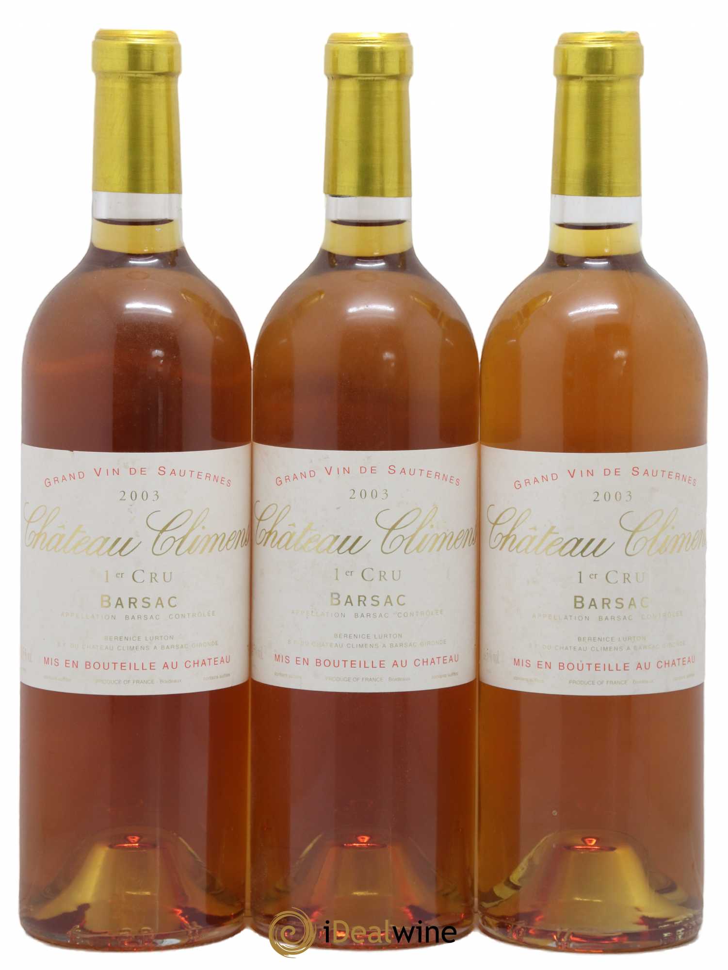 Château Climens 1er Grand Cru Classé 2003 - Lotto di 3 bottiglie - 0