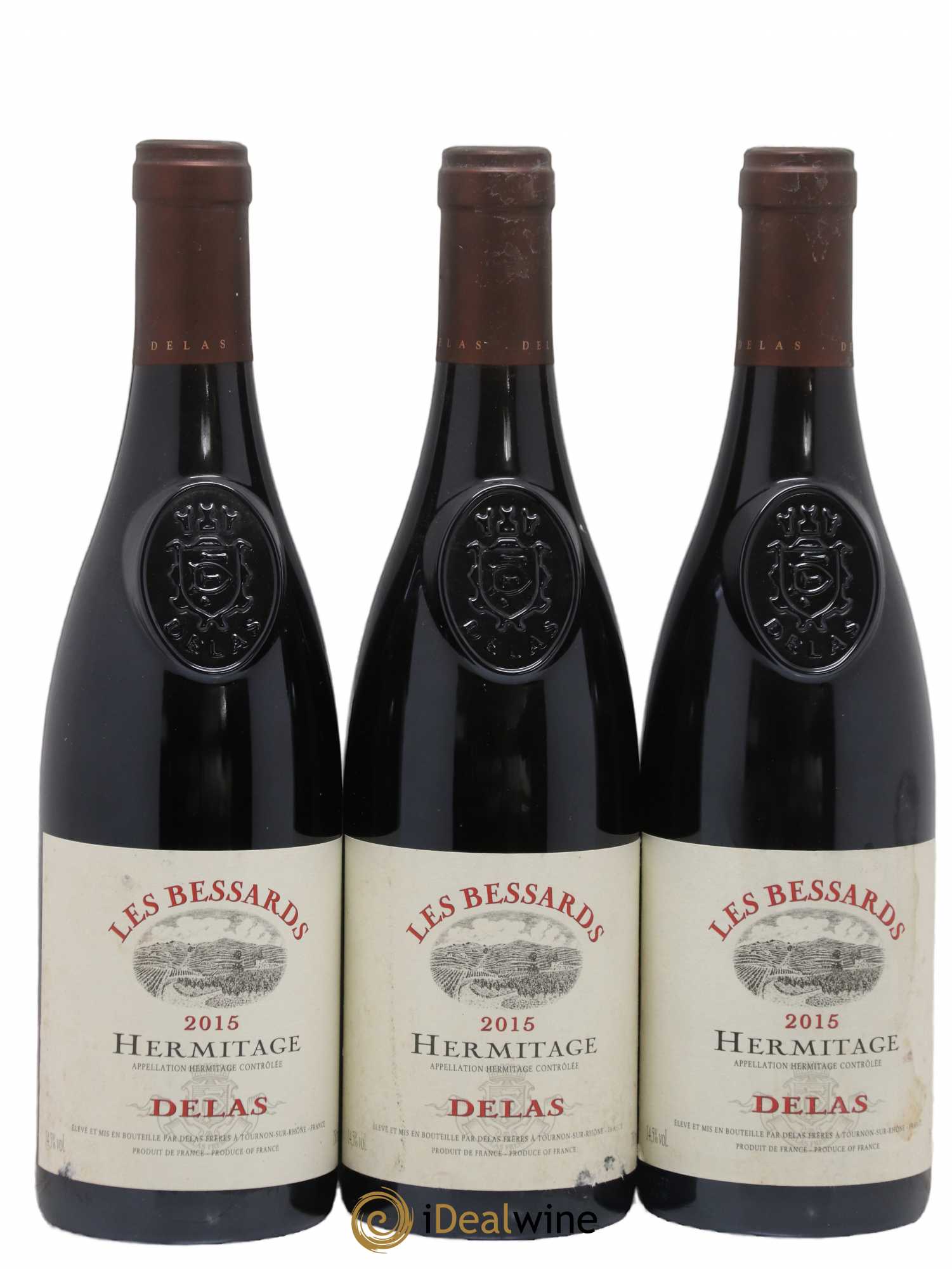 Hermitage Les Bessards Delas Frères 2015 - Lot de 3 bouteilles - 0