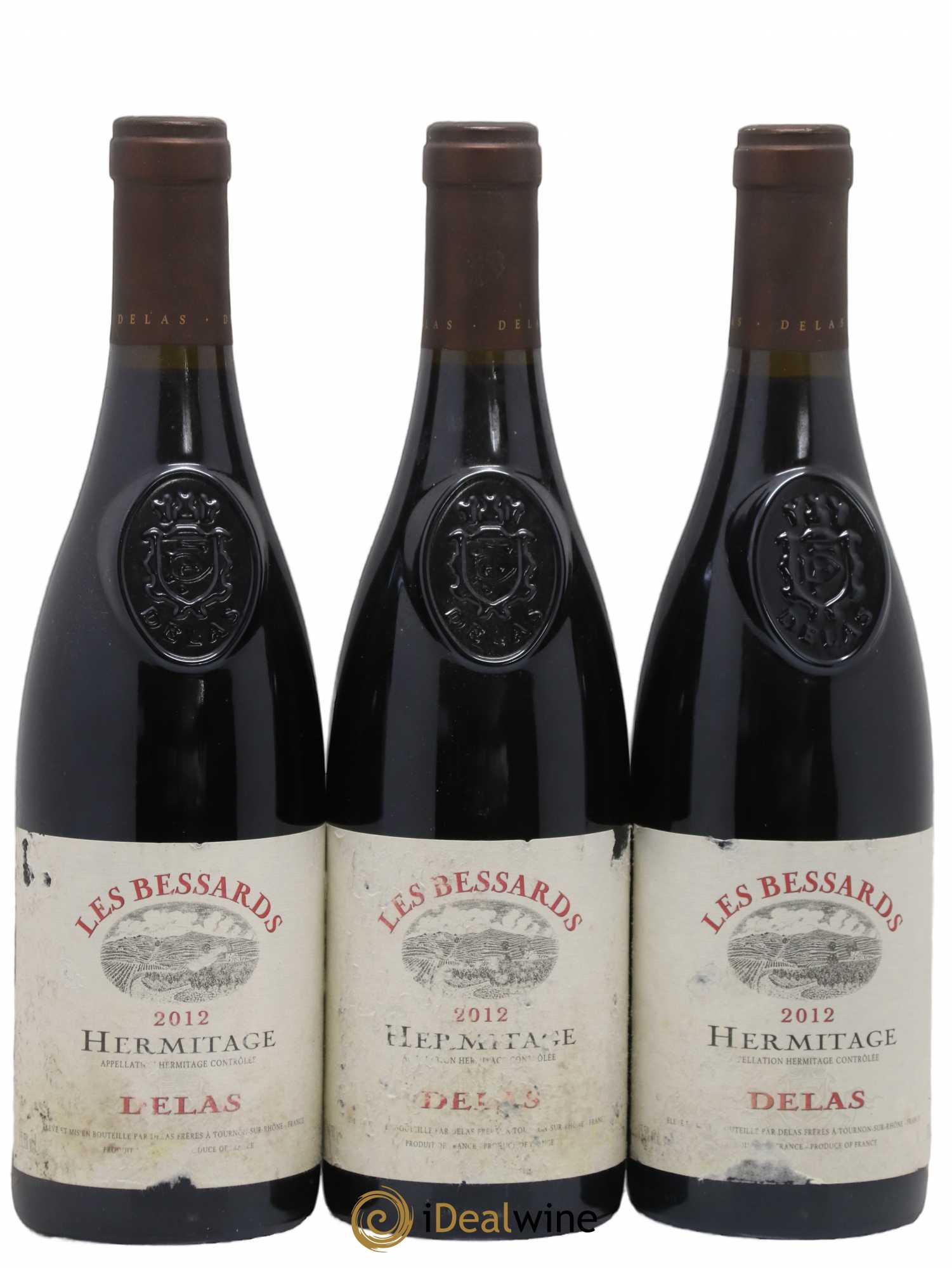 Hermitage Les Bessards Delas Frères 2012 - Lot de 3 bouteilles - 0