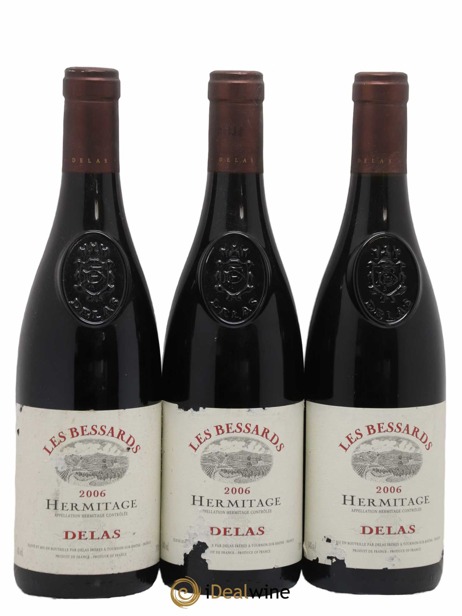 Hermitage Les Bessards Delas Frères 2006 - Lot de 3 bouteilles - 0
