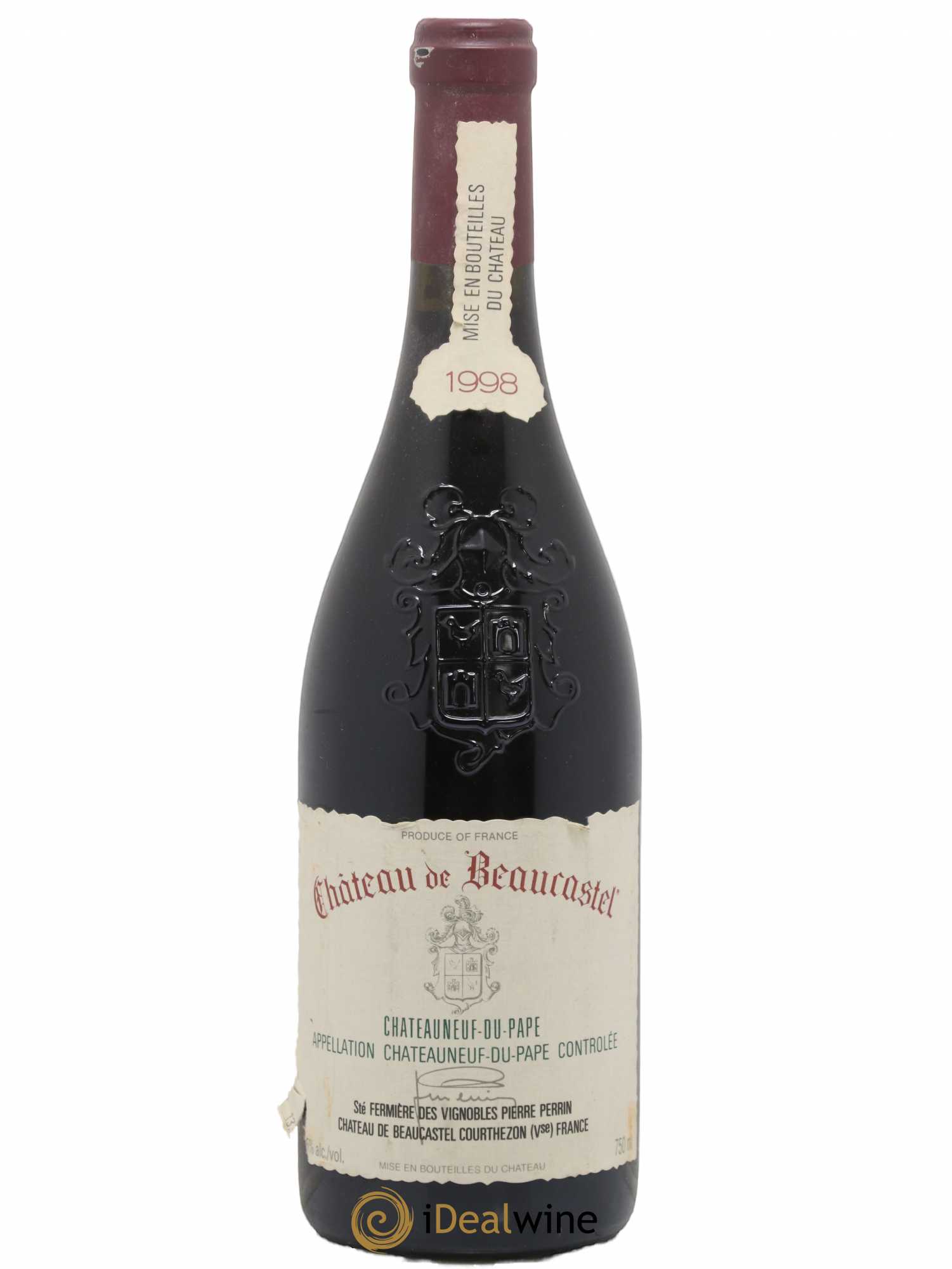 Châteauneuf-du-Pape Château de Beaucastel Famille Perrin 1998 - Lot de 1 bouteille - 0