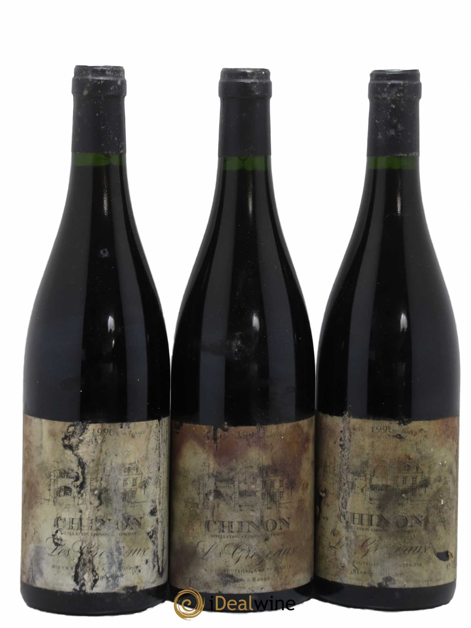 Chinon Les Grézeaux Bernard Baudry 1996 - Lot de 3 bouteilles - 0