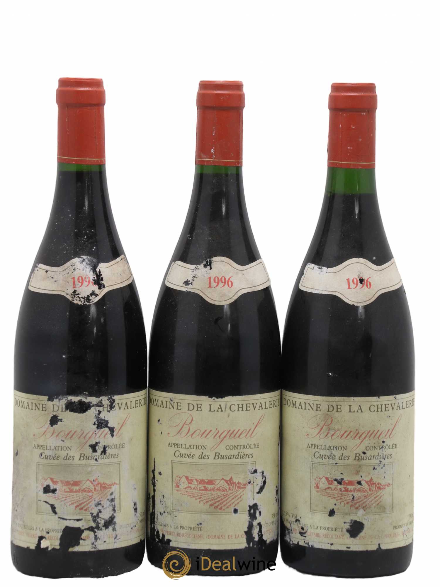 Bourgueil Busardières Domaine de la Chevalerie 1996 - Lot de 3 bouteilles - 0