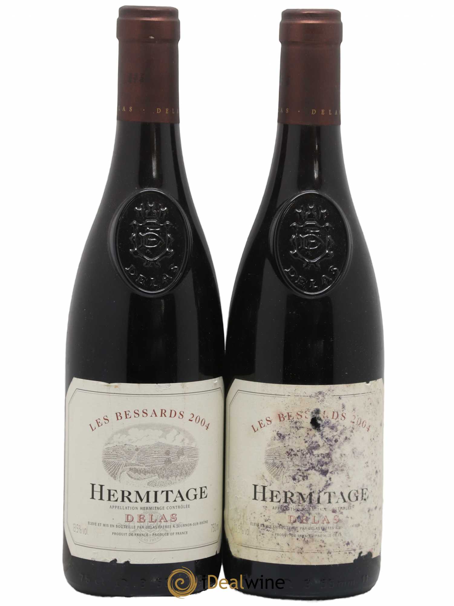 Hermitage Les Bessards Delas Frères 2004 - Lot de 2 bouteilles - 0