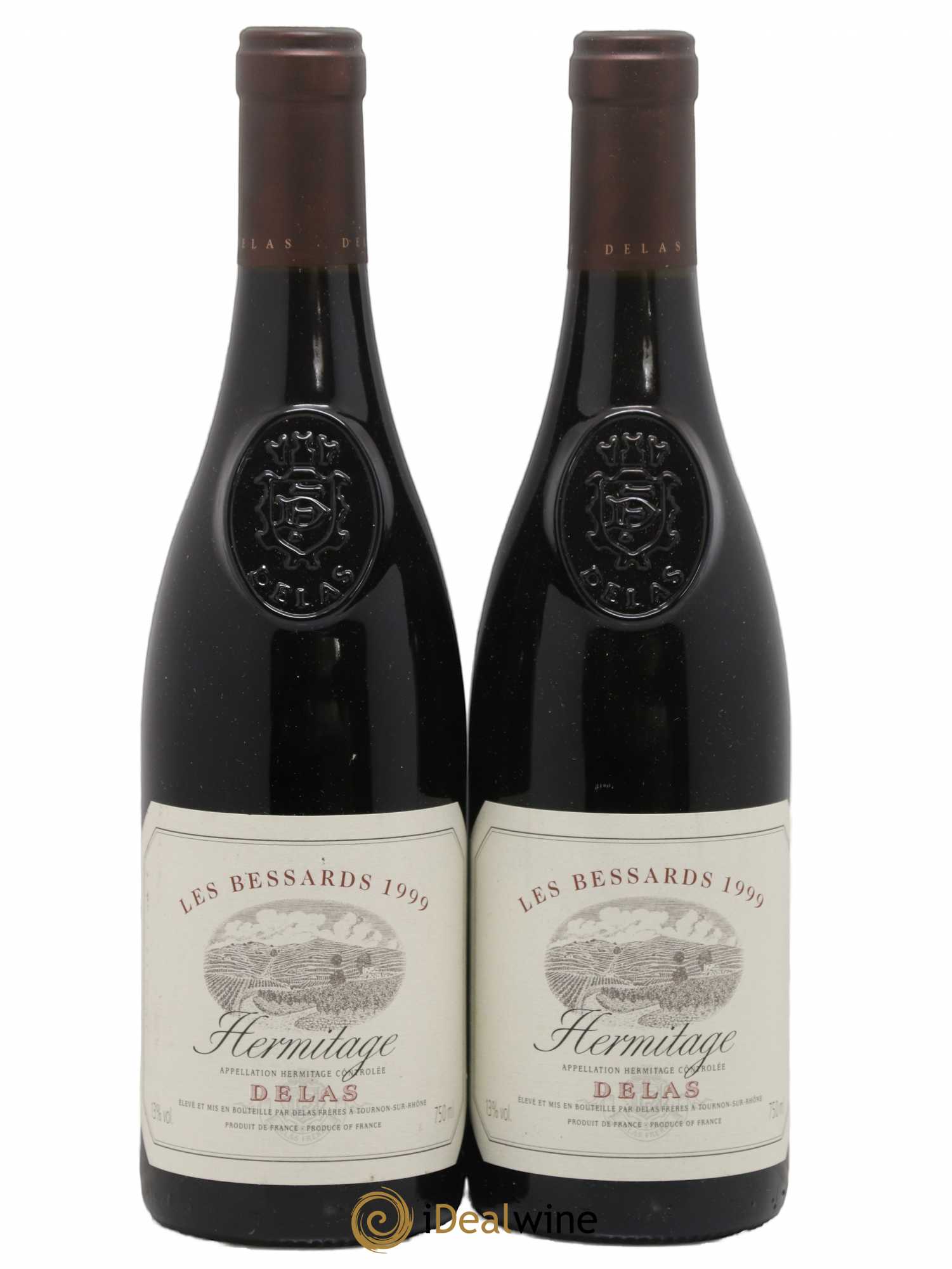 Hermitage Les Bessards Delas Frères 1999 - Lot de 2 bouteilles - 0
