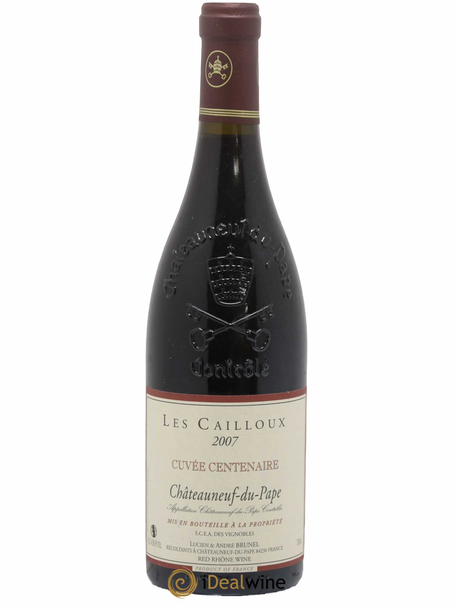 Châteauneuf-du-Pape Les Cailloux Cuvée Centenaire André Brunel 2007 - Lot de 1 bouteille - 0
