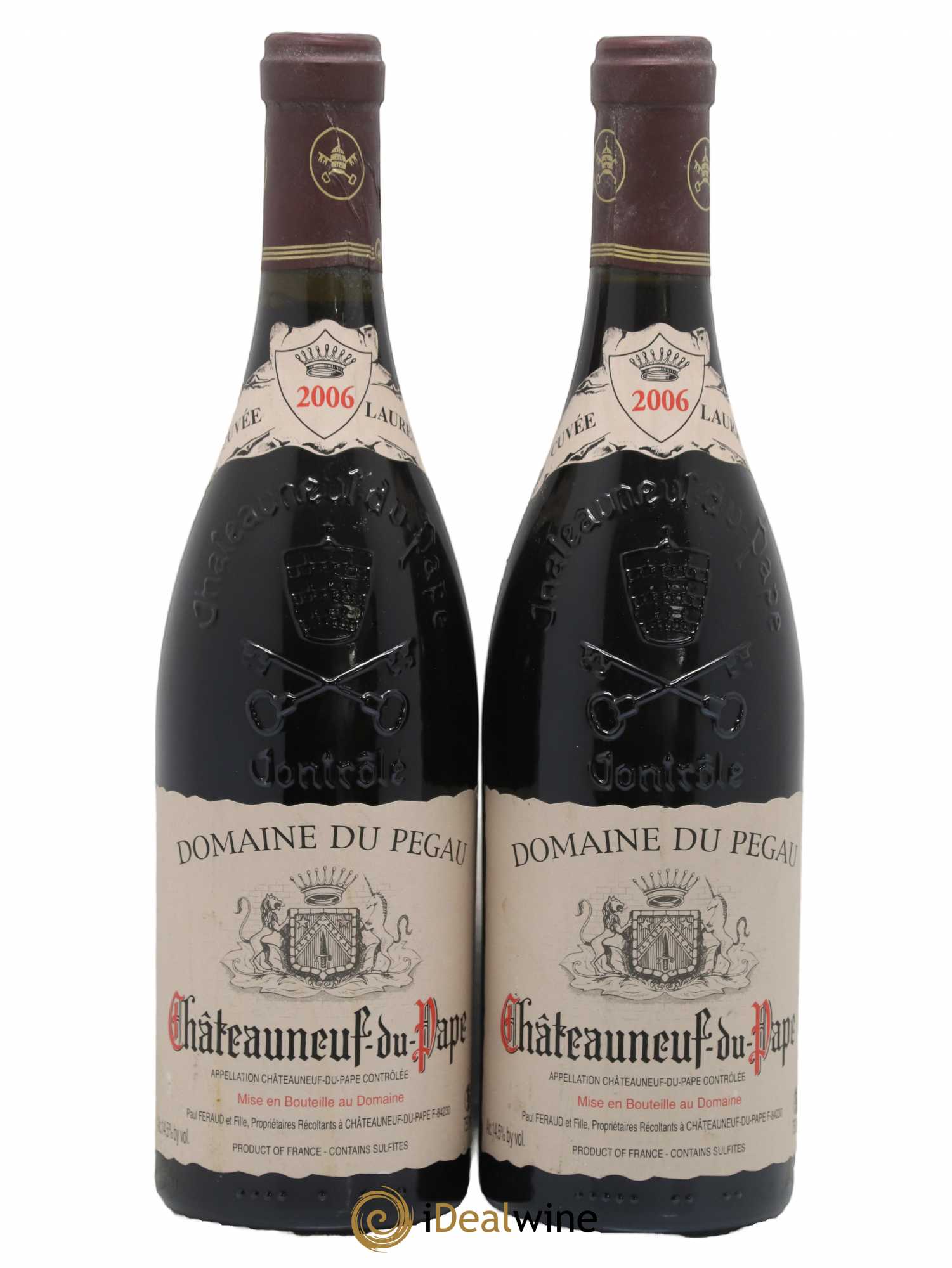 Châteauneuf-du-Pape Domaine du Pégau Cuvée Laurence Paul et Laurence Féraud 2006 - Lot de 2 bouteilles - 0