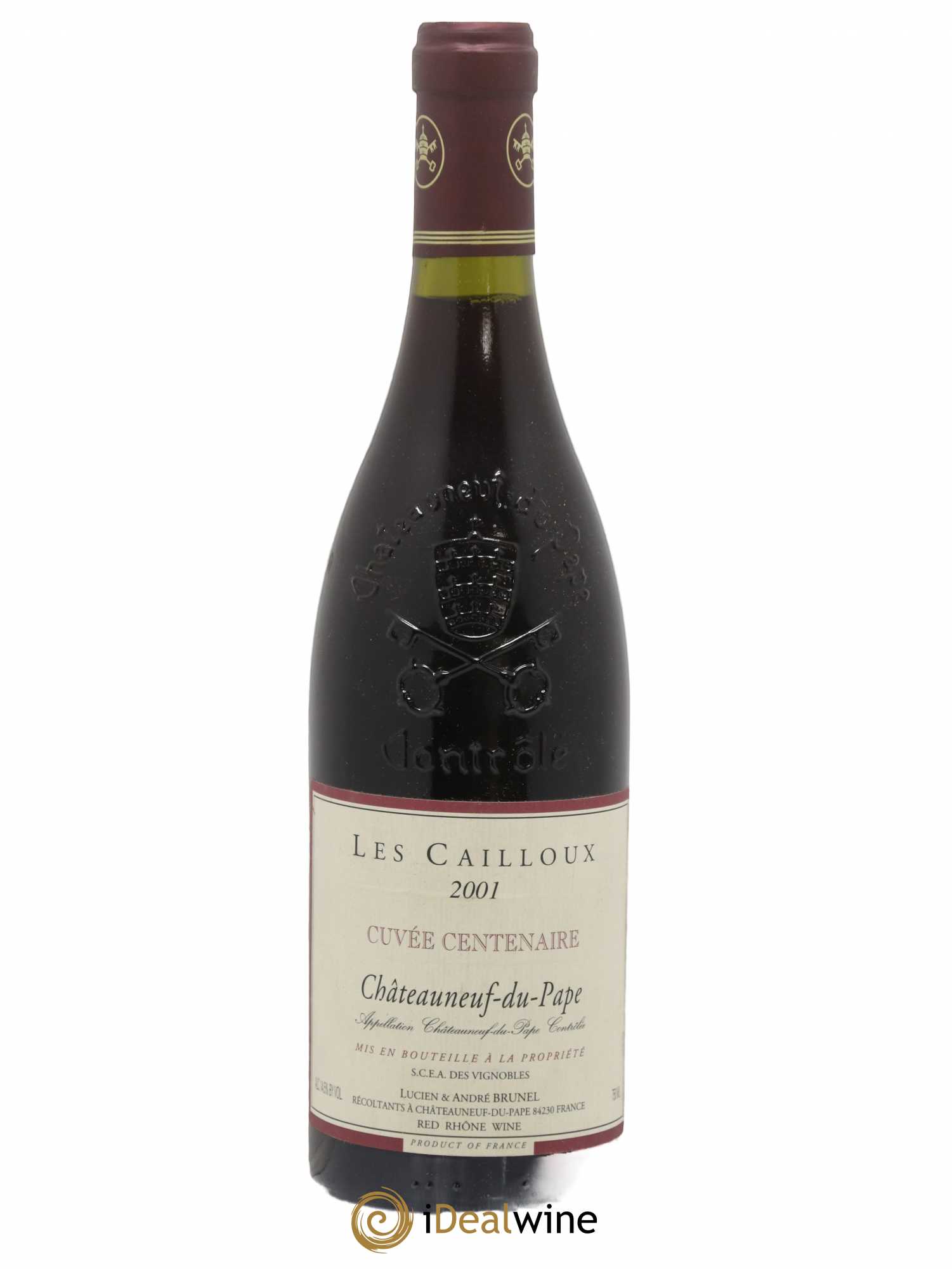 Châteauneuf-du-Pape Les Cailloux Cuvée Centenaire André Brunel 2001 - Lot de 1 bouteille - 0