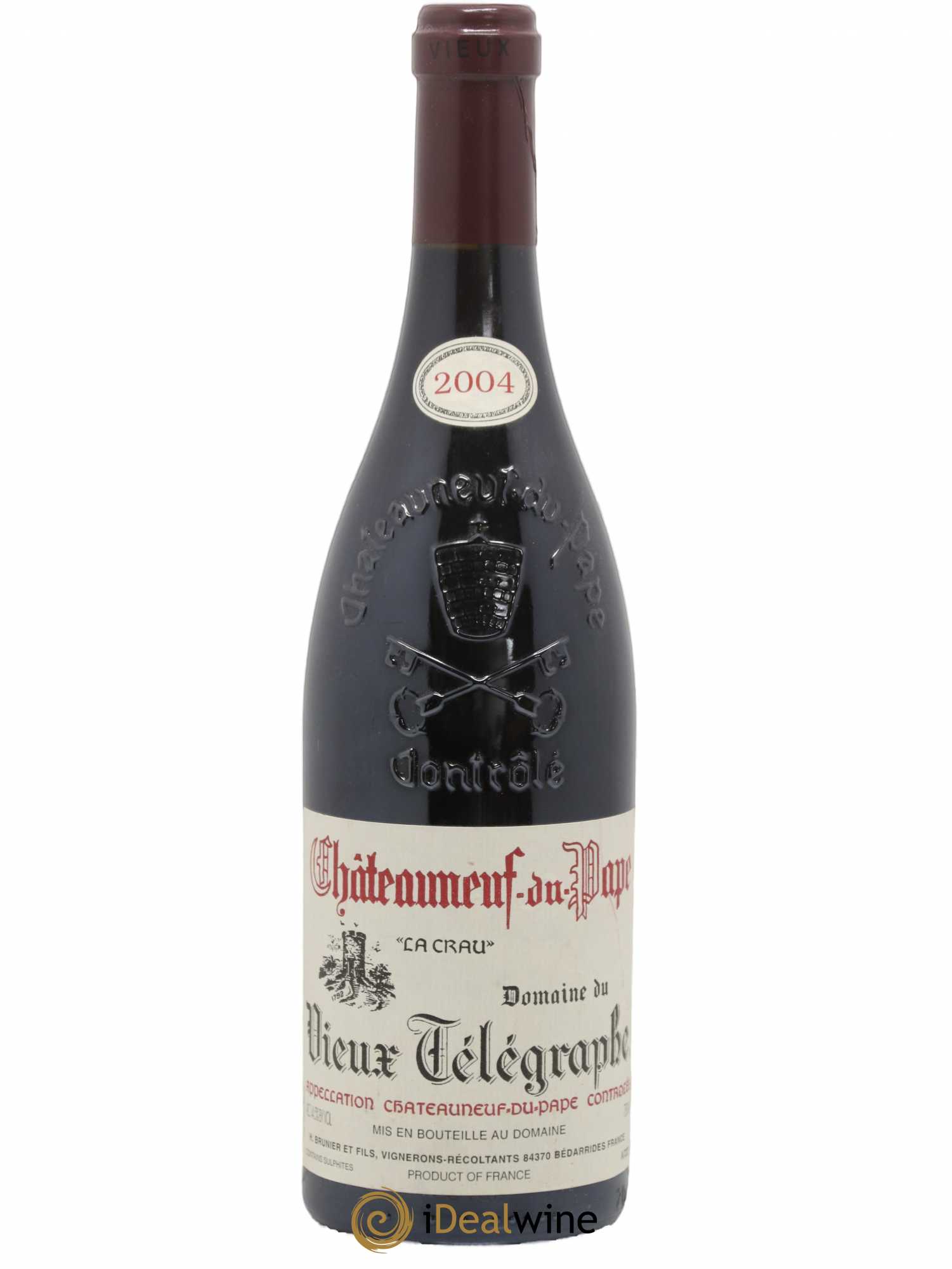Châteauneuf-du-Pape Vieux Télégraphe (Domaine du) Vignobles Brunier 2004 - Lot de 1 bouteille - 0