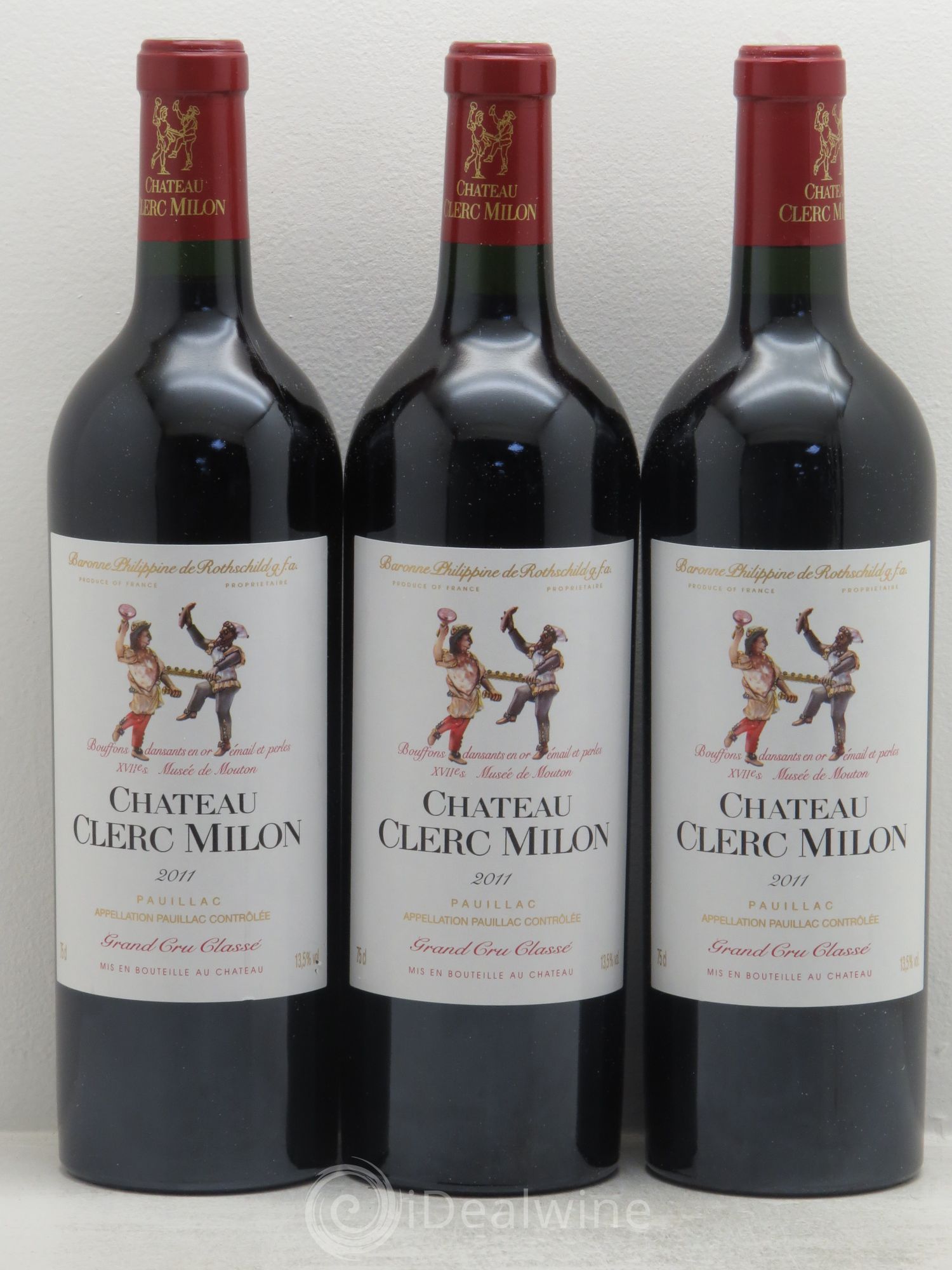 Château Clerc Milon 5ème Grand Cru Classé 2011 - Lot de 3 bouteilles - 0
