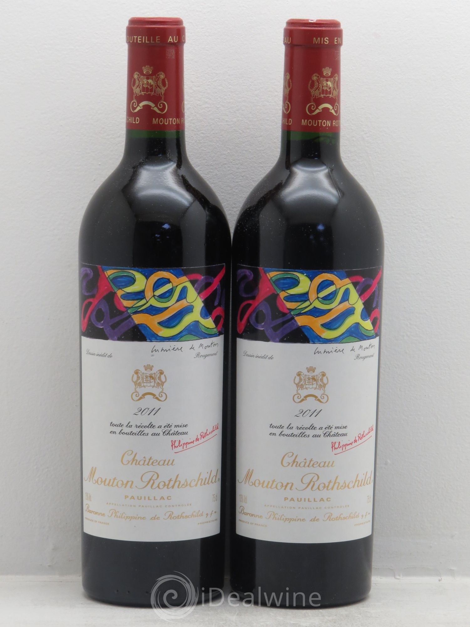 Château Mouton Rothschild 1er Grand Cru Classé 2011 - Lot de 2 bouteilles - 0