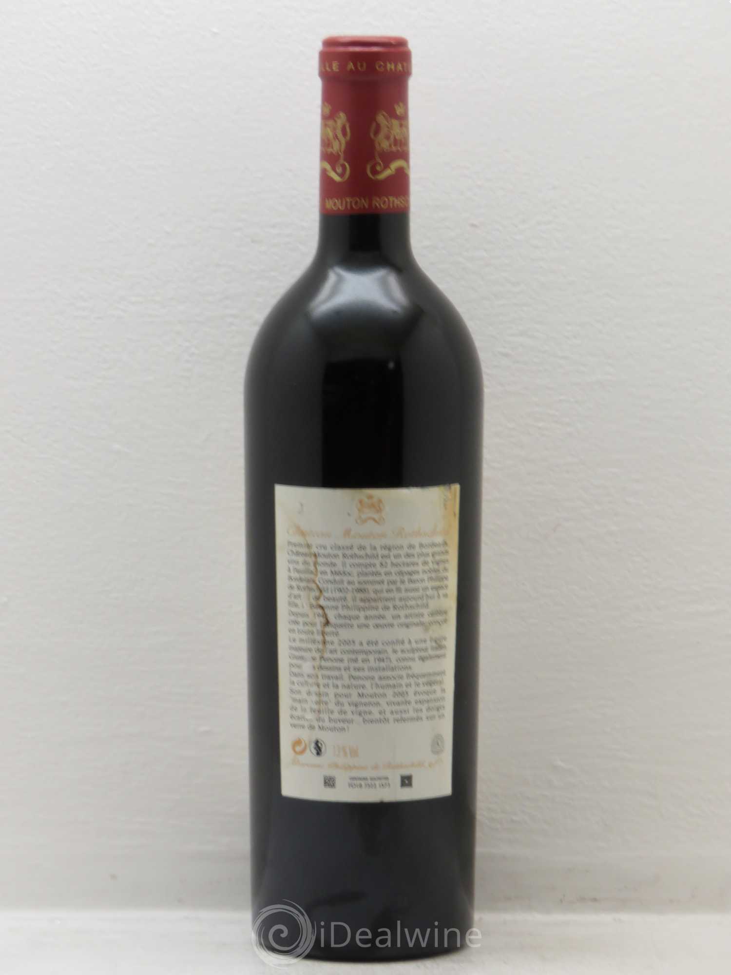 Château Mouton Rothschild 1er Grand Cru Classé 2005 - Lot de 1 bouteille - 1