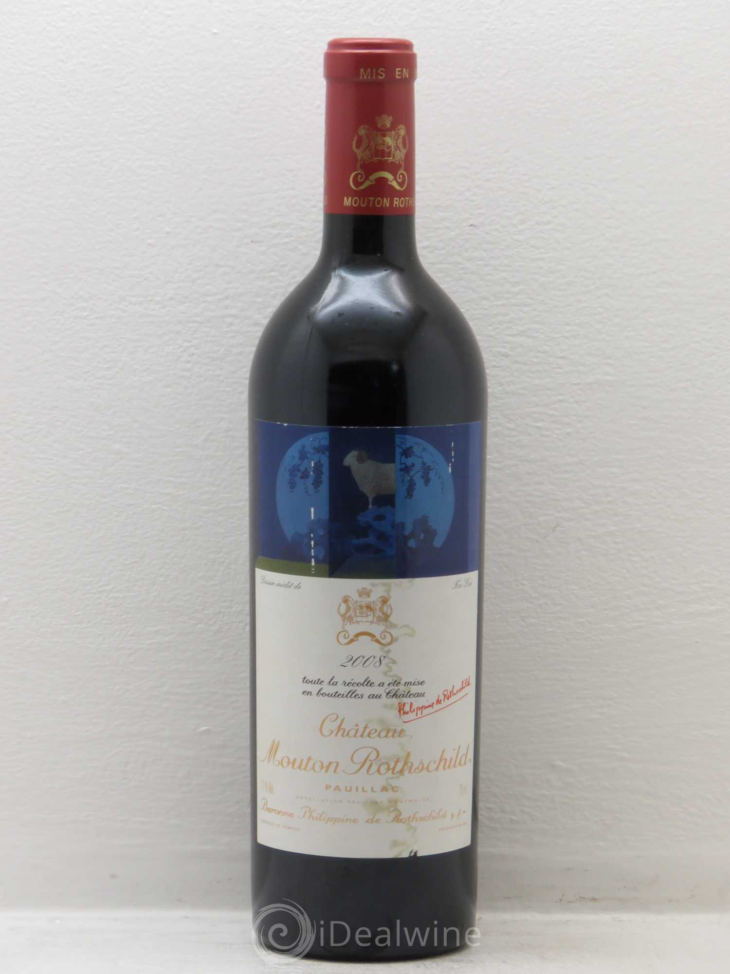 Château Mouton Rothschild 1er Grand Cru Classé 2008 - Lot de 1 bouteille - 0