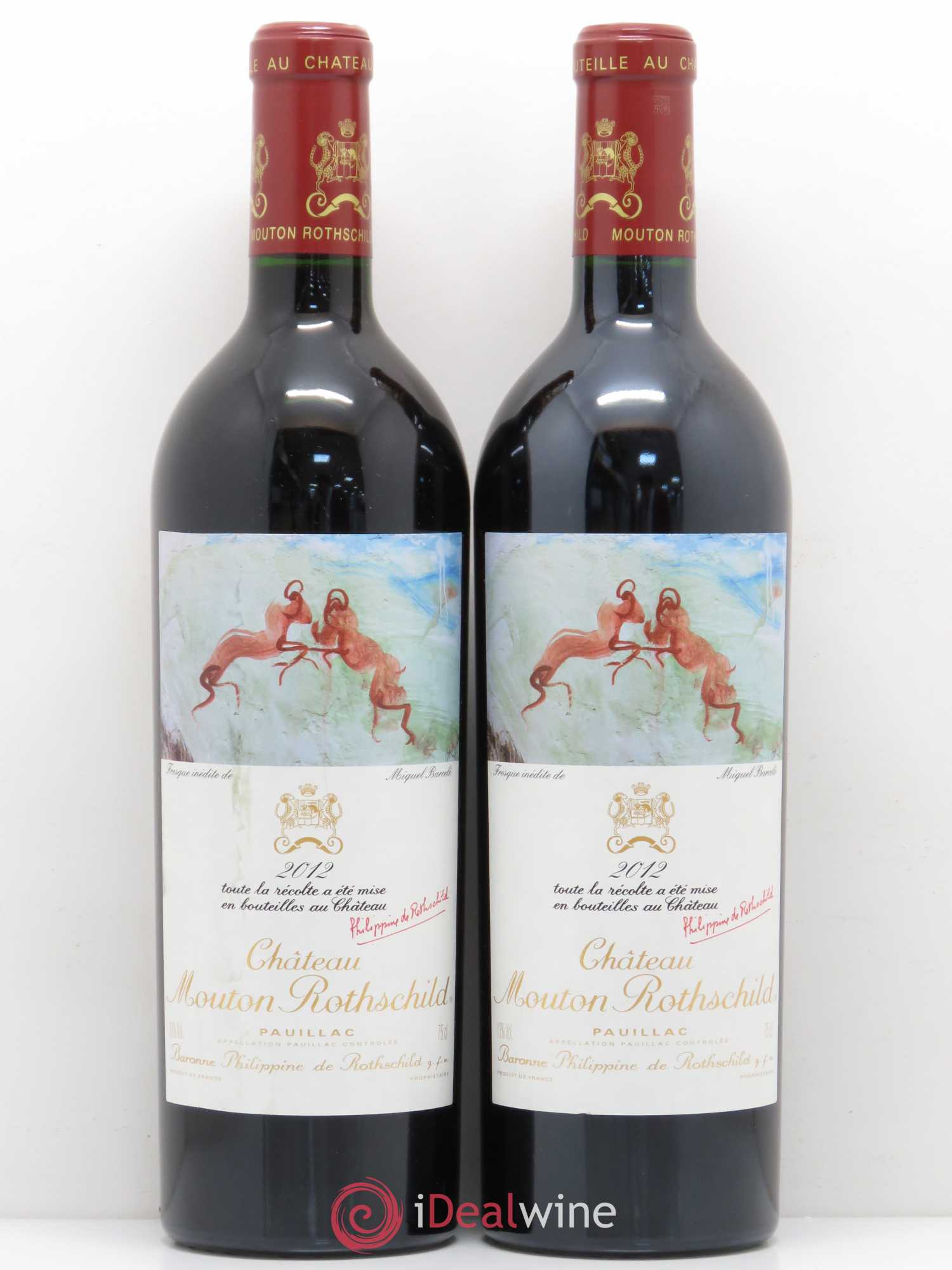 Château Mouton Rothschild 1er Grand Cru Classé 2012 - Lot de 2 bouteilles - 0