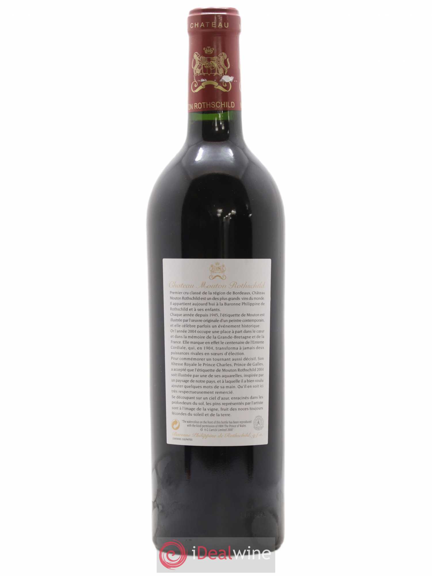 Château Mouton Rothschild 1er Grand Cru Classé 2004 - Lot de 1 bouteille - 1