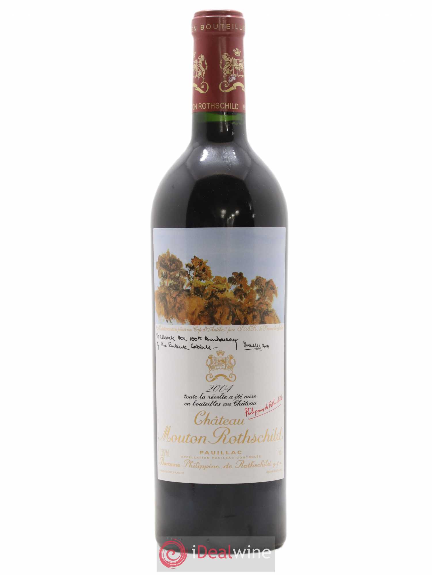 Château Mouton Rothschild 1er Grand Cru Classé 2004 - Lot de 1 bouteille - 0