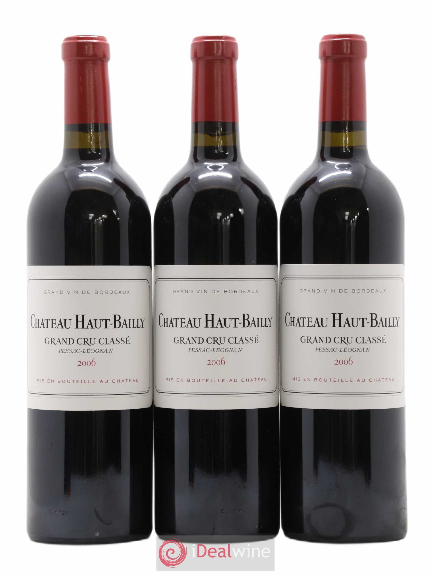 Château Haut-Bailly Cru Classé de Graves 2006 - Lot de 3 bouteilles - 0