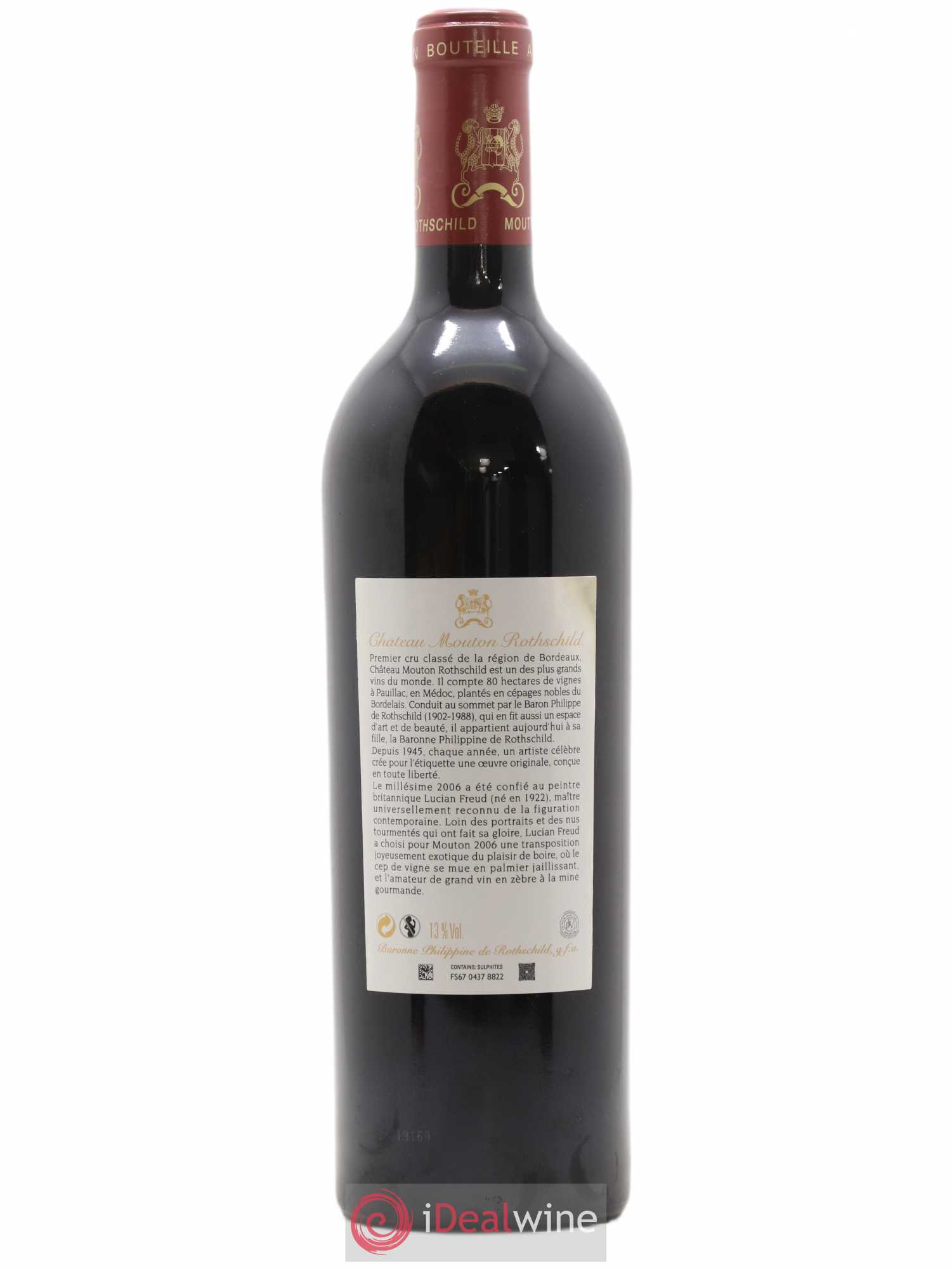 Château Mouton Rothschild 1er Grand Cru Classé 2006 - Lot de 1 bouteille - 1