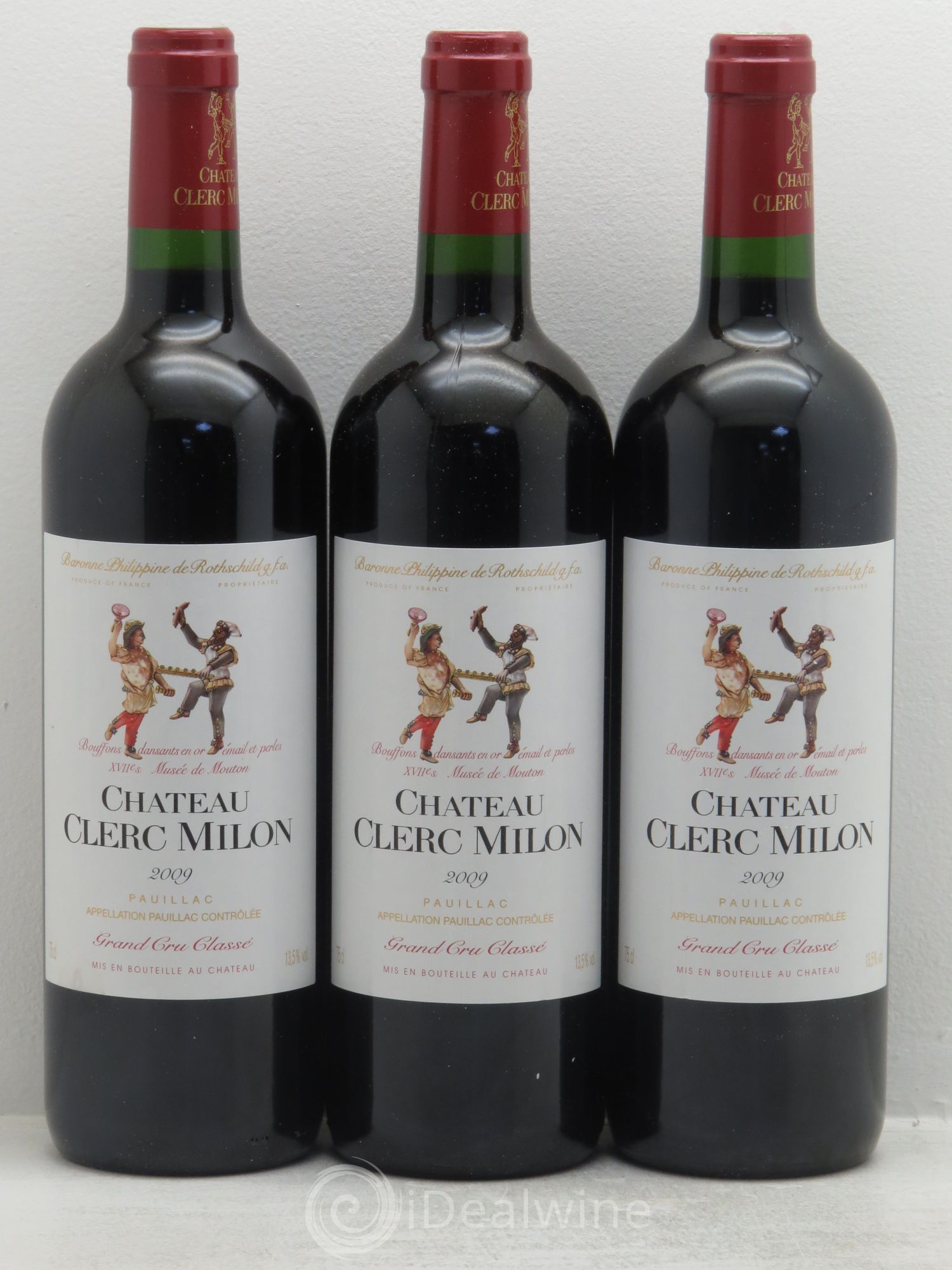 Château Clerc Milon 5ème Grand Cru Classé 2009 - Lot de 3 bouteilles - 0