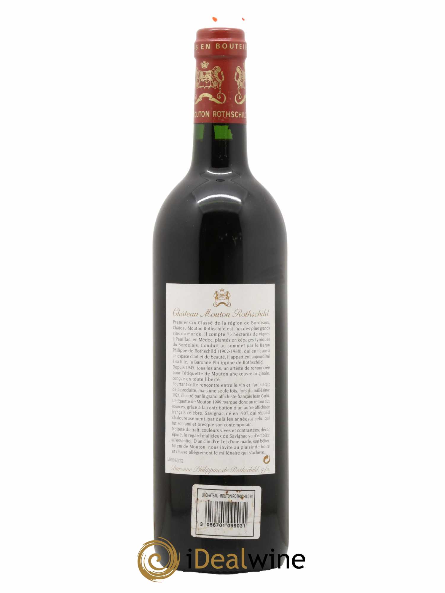Château Mouton Rothschild 1er Grand Cru Classé 1999 - Lot de 1 bouteille - 1