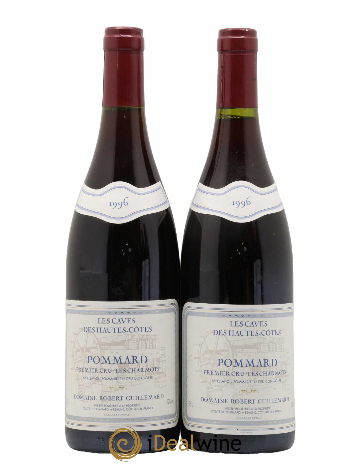 Pommard 1er Cru Les Charmots Domaine Guillemard 1996 - Lot de 2 bouteilles - 0