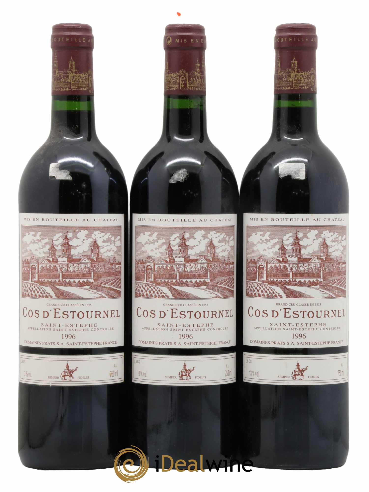 Cos d'Estournel 2ème Grand Cru Classé 1996 - Lot de 3 bouteilles - 0