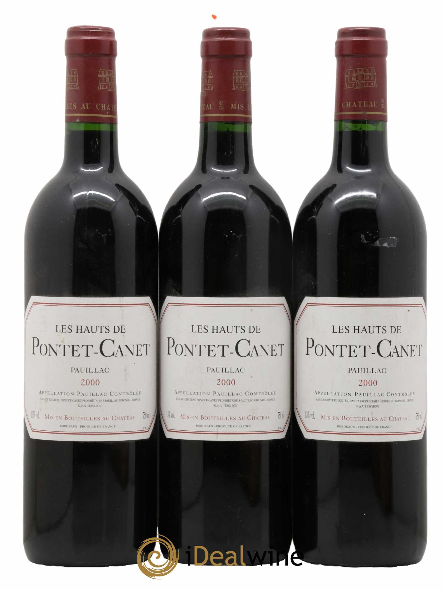 Les Hauts de Pontet-Canet Second Vin 2000 - Lot de 3 bouteilles - 0