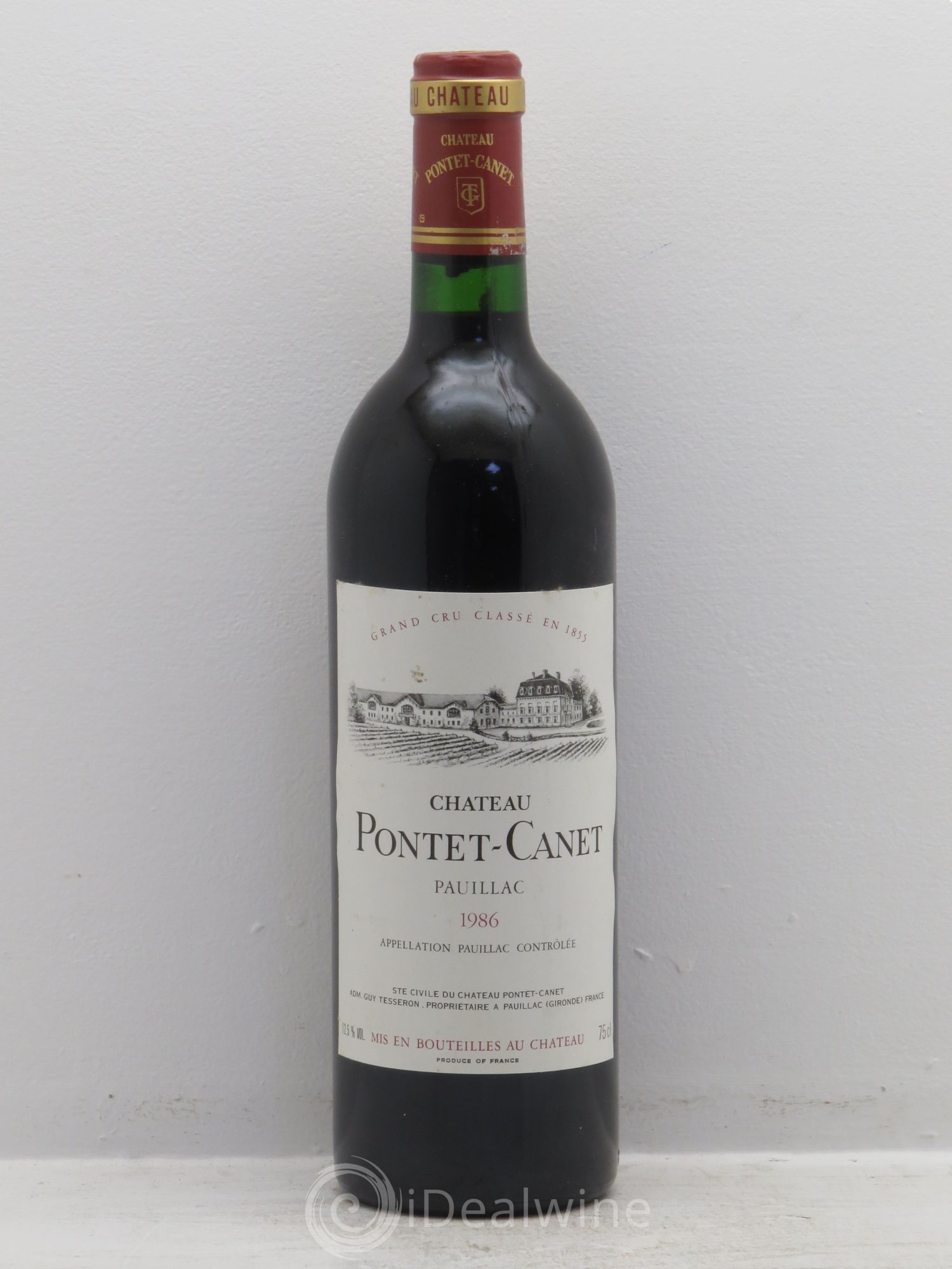 Château Pontet Canet 5ème Grand Cru Classé 1986 - Lot de 1 bouteille - 0