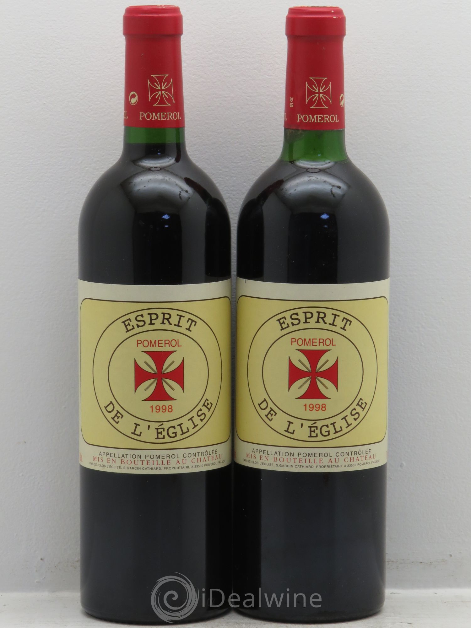 Pomerol Esprit de l'Eglise 1998 - Posten von 2 Flaschen - 0