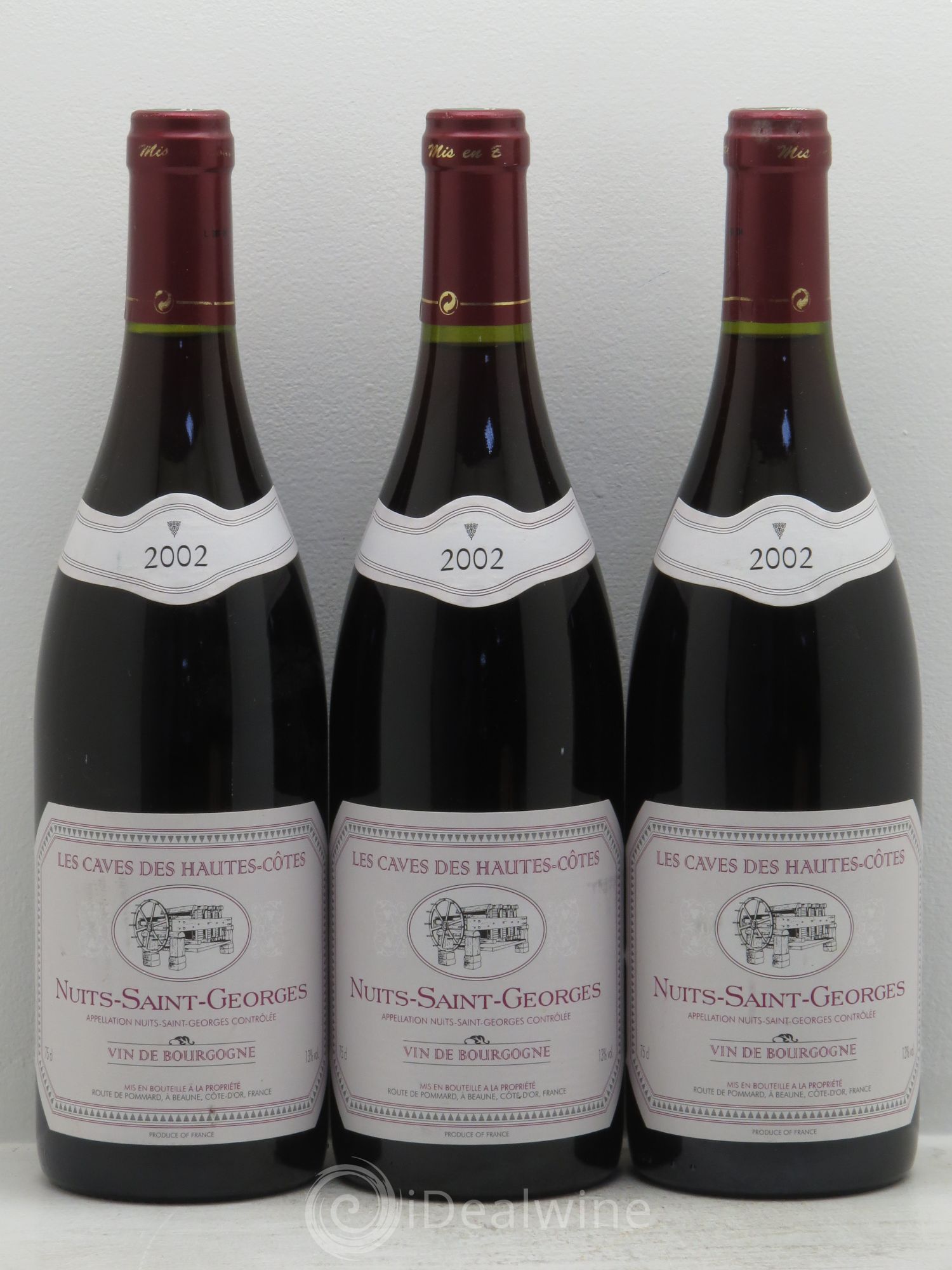 Nuits-Saint-Georges Cave des Hautes Cotes 2002 - Posten von 3 Flaschen - 0