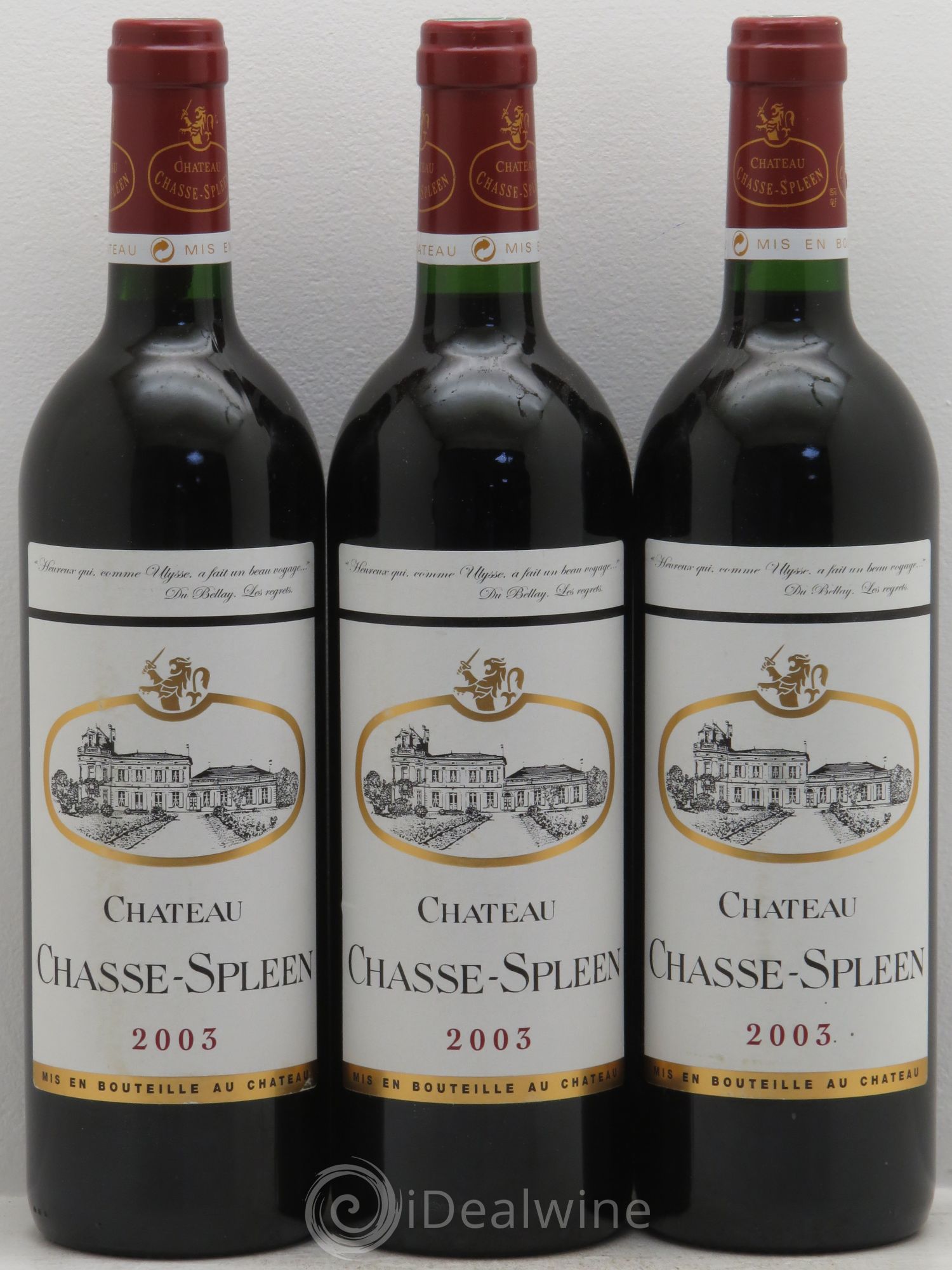 Château Chasse Spleen 2003 - Lot de 3 bouteilles - 0
