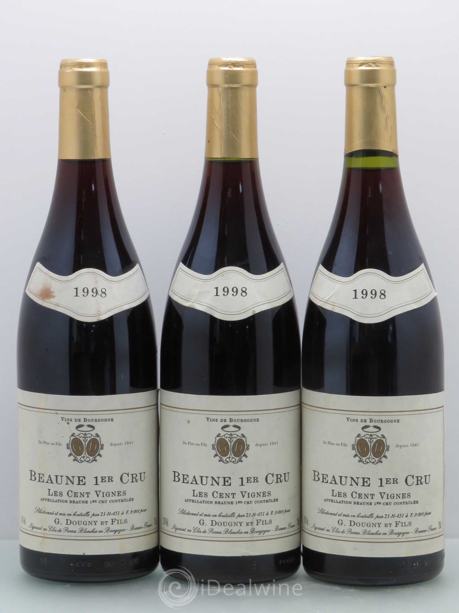 Beaune 1er Cru Les Cent Vignes - Dougny 1998 - Posten von 6 Flaschen - 2