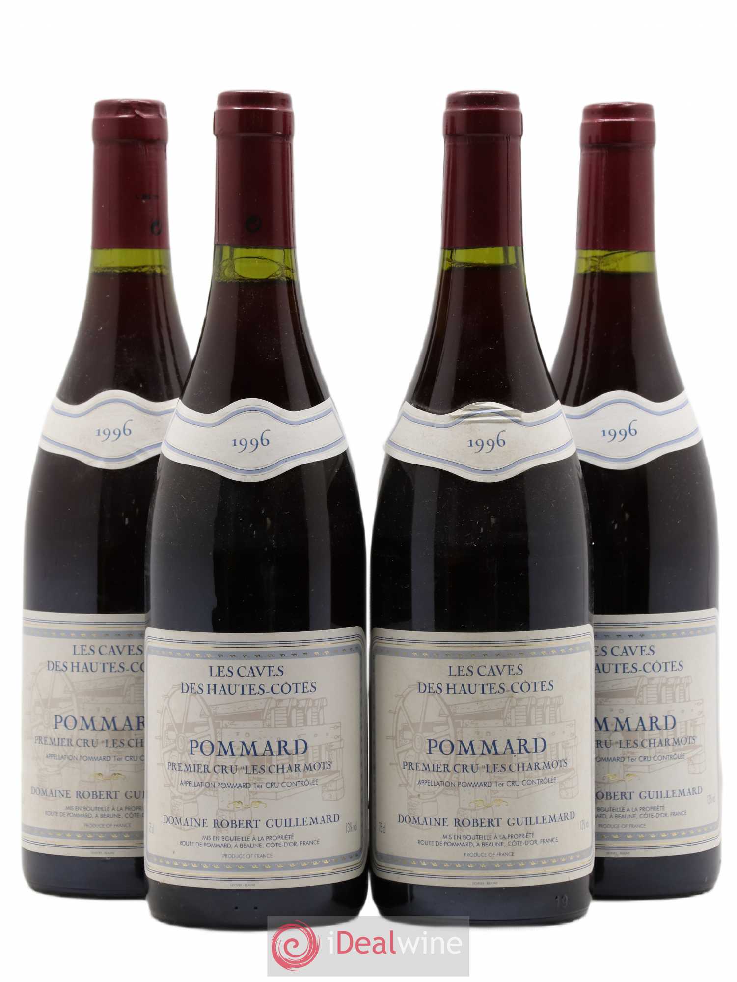 Pommard 1er Cru Les Charmots R. Guillemard 1996 - Lot de 4 bouteilles - 0