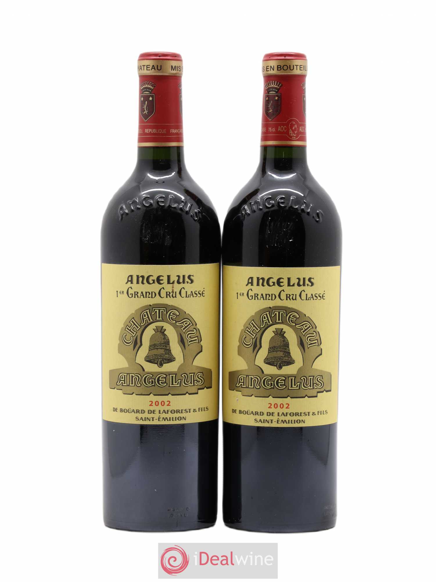 Château Angélus 1er Grand Cru Classé A 2002 - Lot de 2 bouteilles - 0