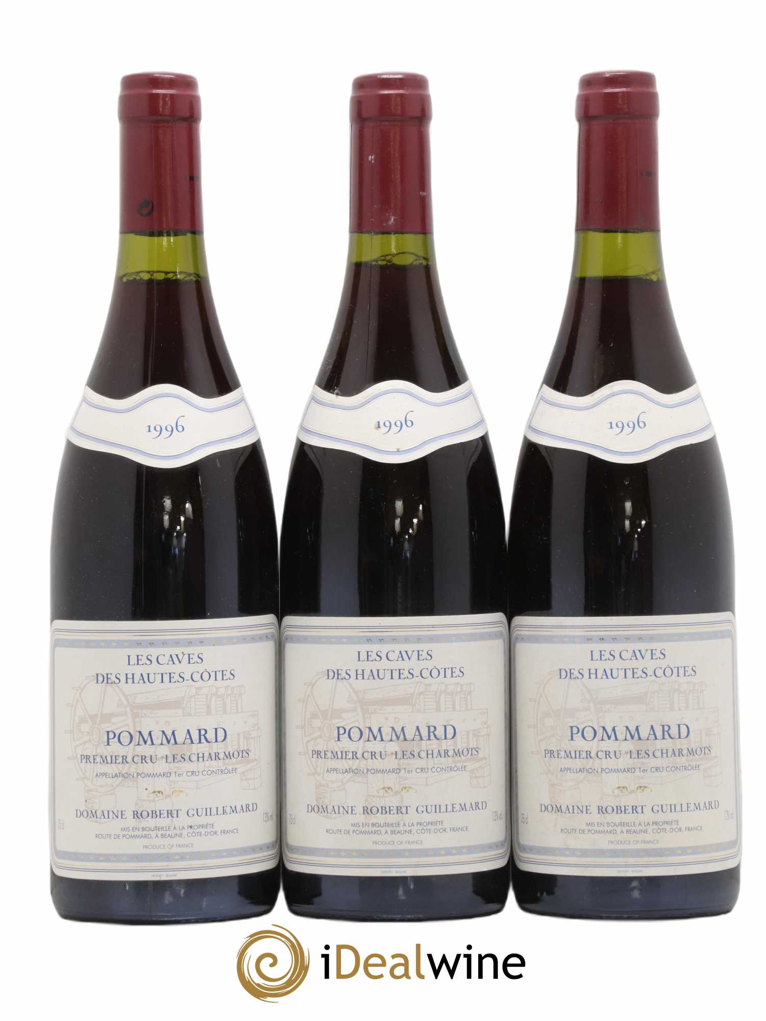 Pommard 1er Cru Les Charmots Guillemard Cave des Hautes Cotes 1996 - Posten von 3 Flaschen - 0