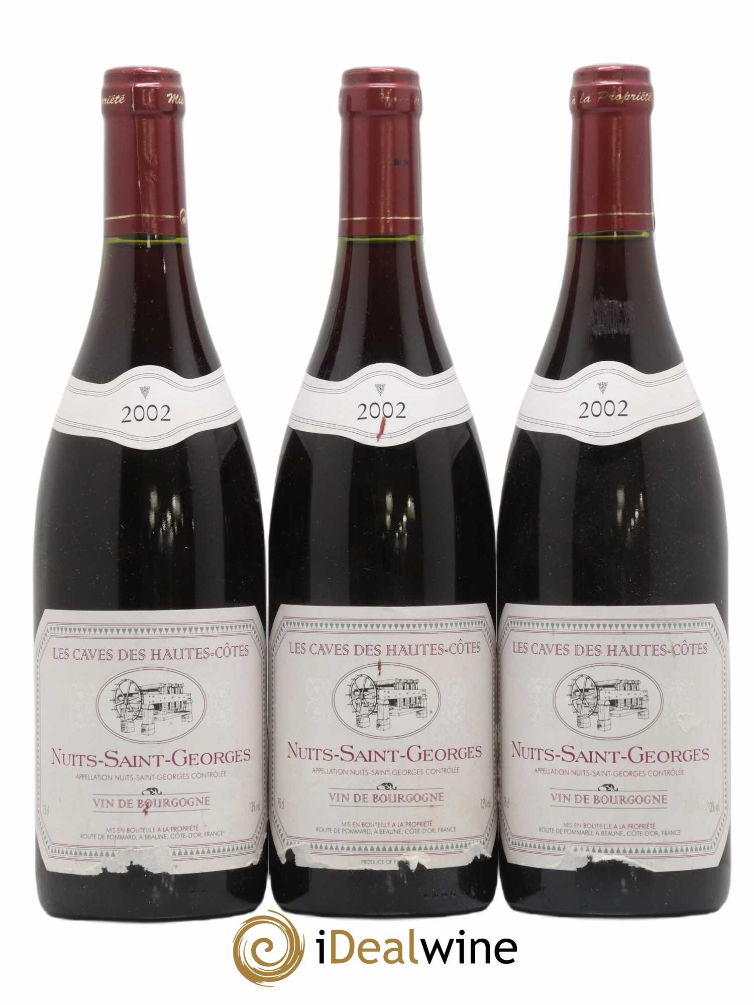Nuits-Saint-Georges Caves de Hautes Côtes 2002 - Posten von 3 Flaschen - 0